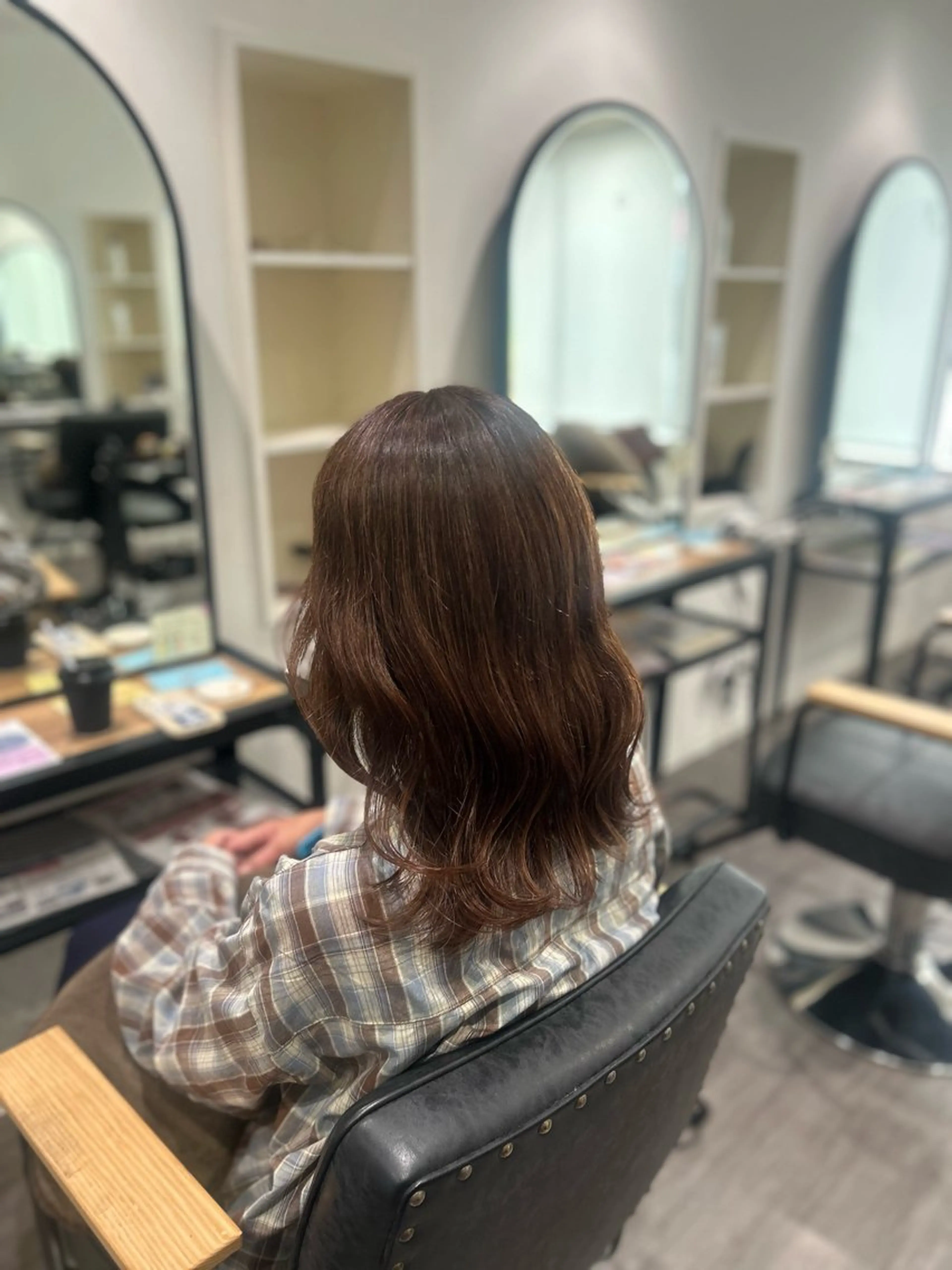 ミディアム カラー ヘアアレンジ ヘアカラー トリートメント cocotte 💟草間紫音💟のヘアスタイル