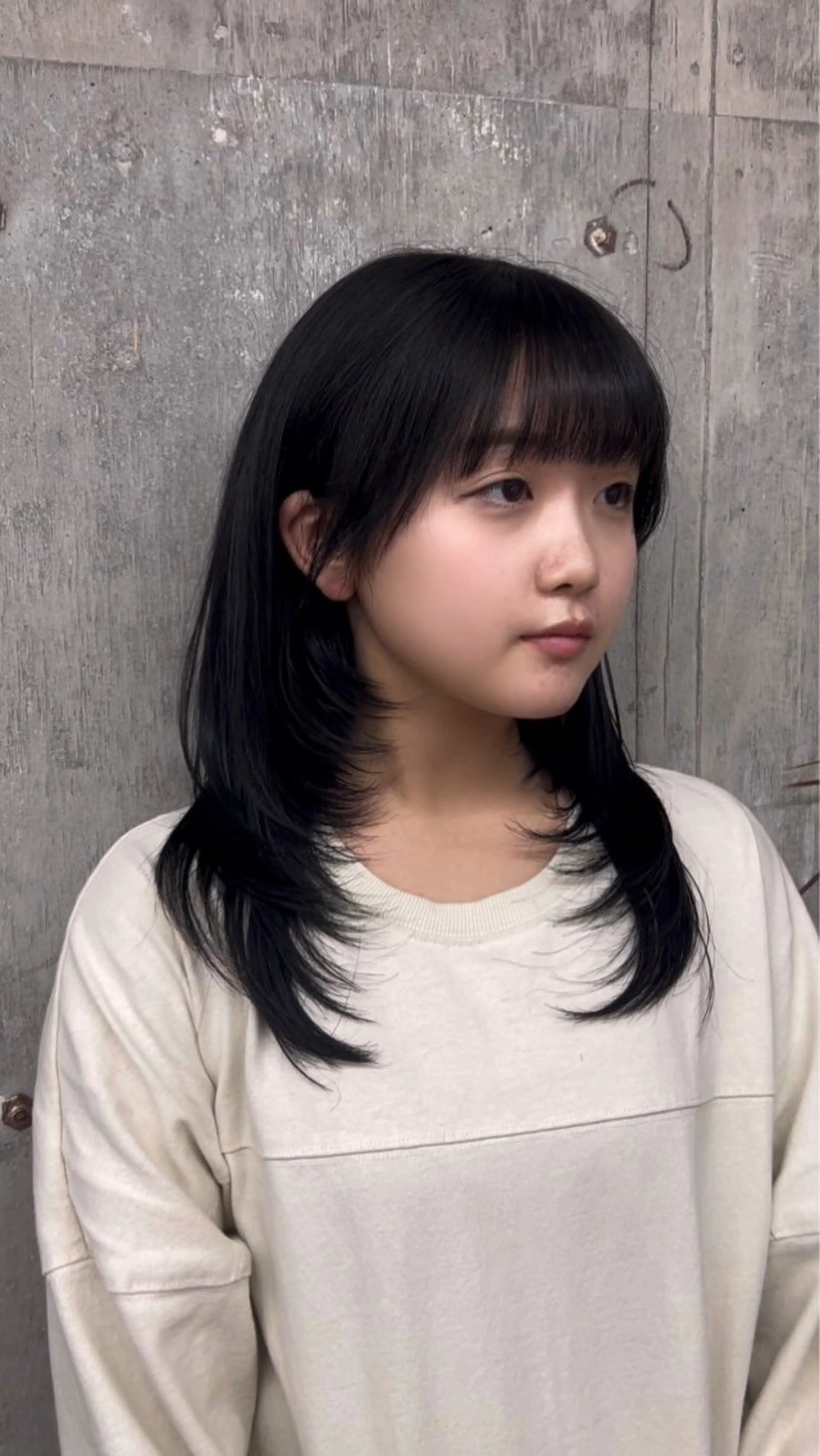 ミディアム カラー レイヤーカット カット ヘアカラー 日韓レイヤー🇰🇷 艶カラー/ナカネのヘアスタイル