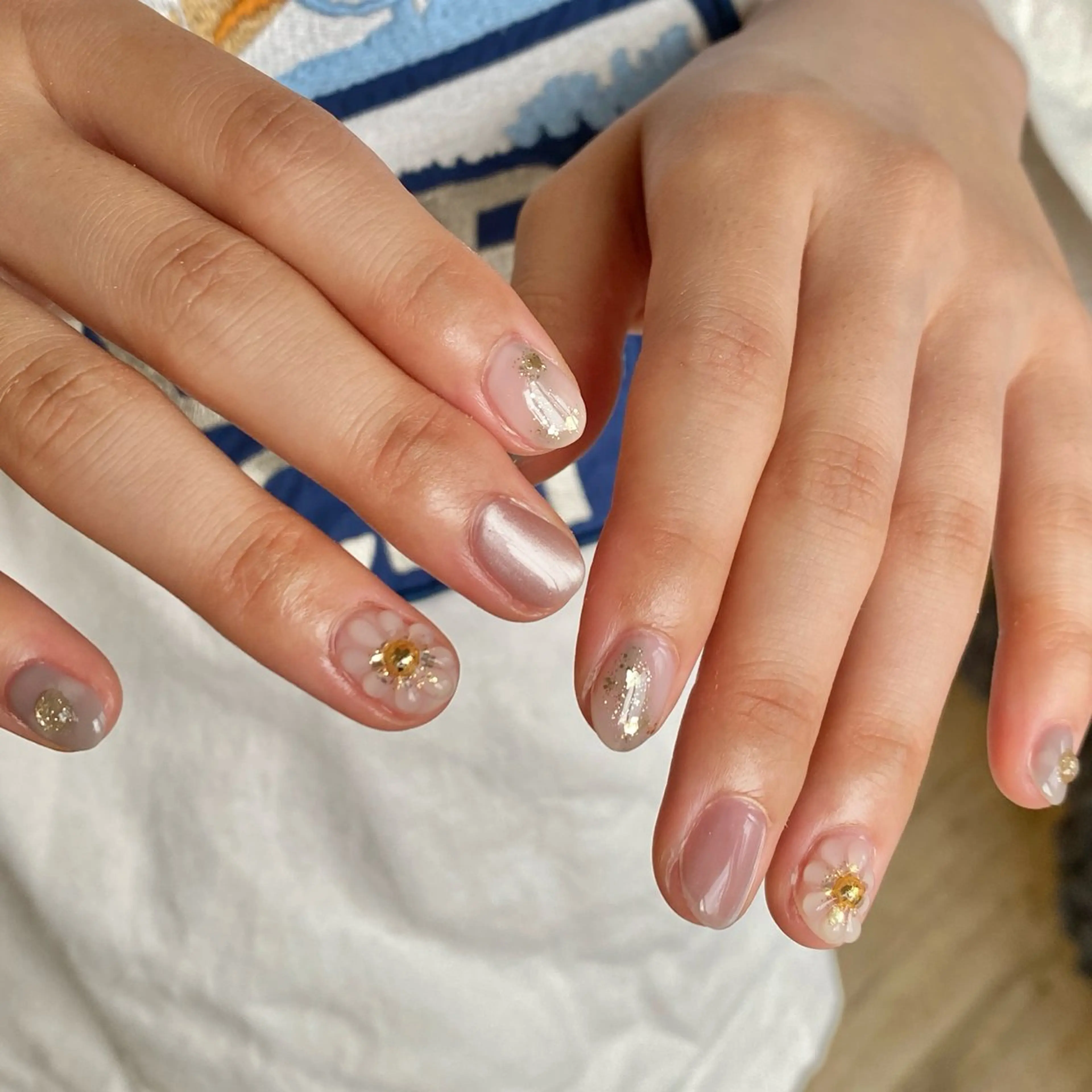ネイル フラワーネイル マグネットネイル ニュアンスネイル ぷっくりネイル ハンドネイル Loca所属・nailsalon Locaのネイルデザイン