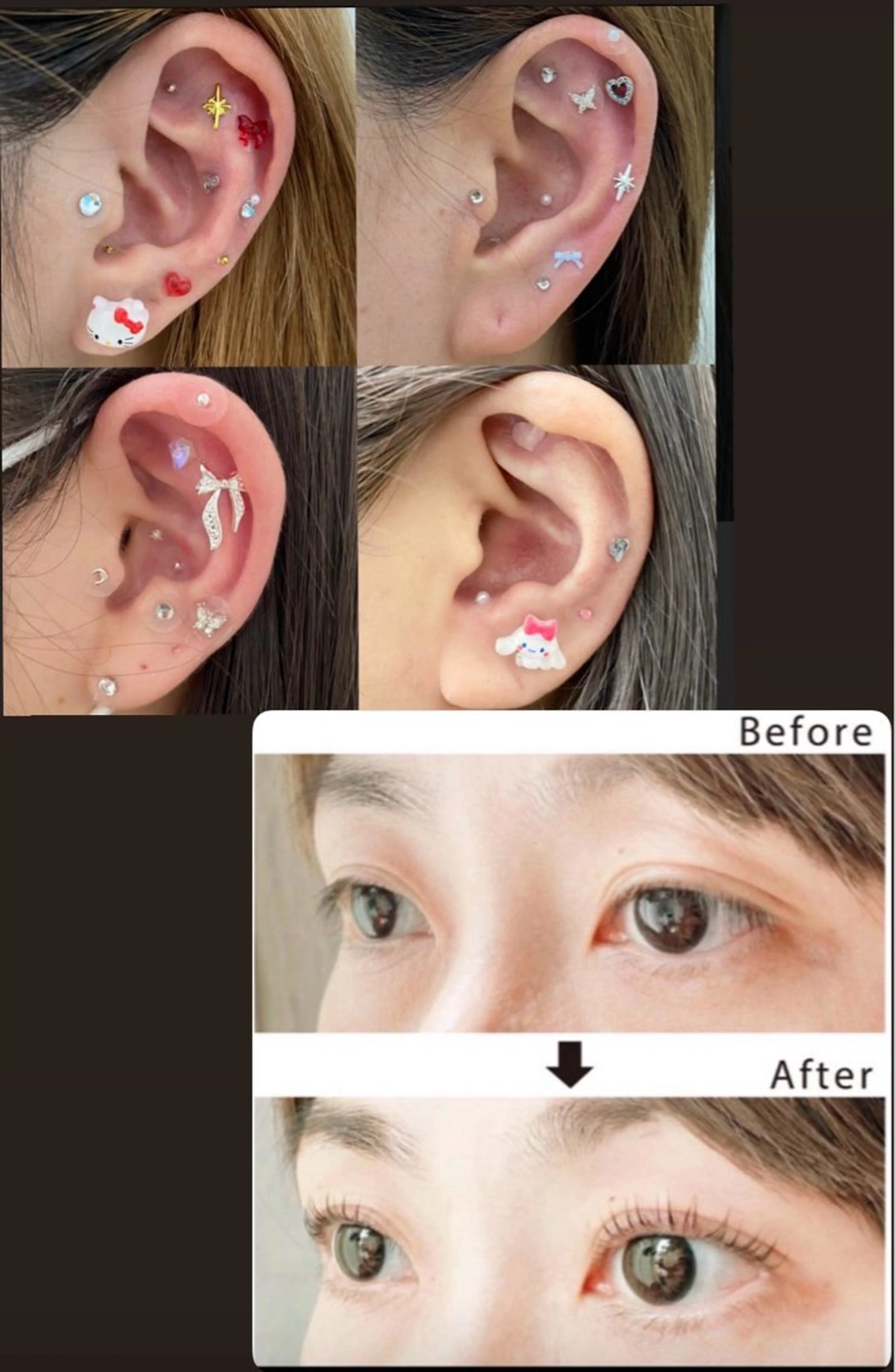耳ツボジュエリー💎(付け放題)✖️まつ毛パーマの写真