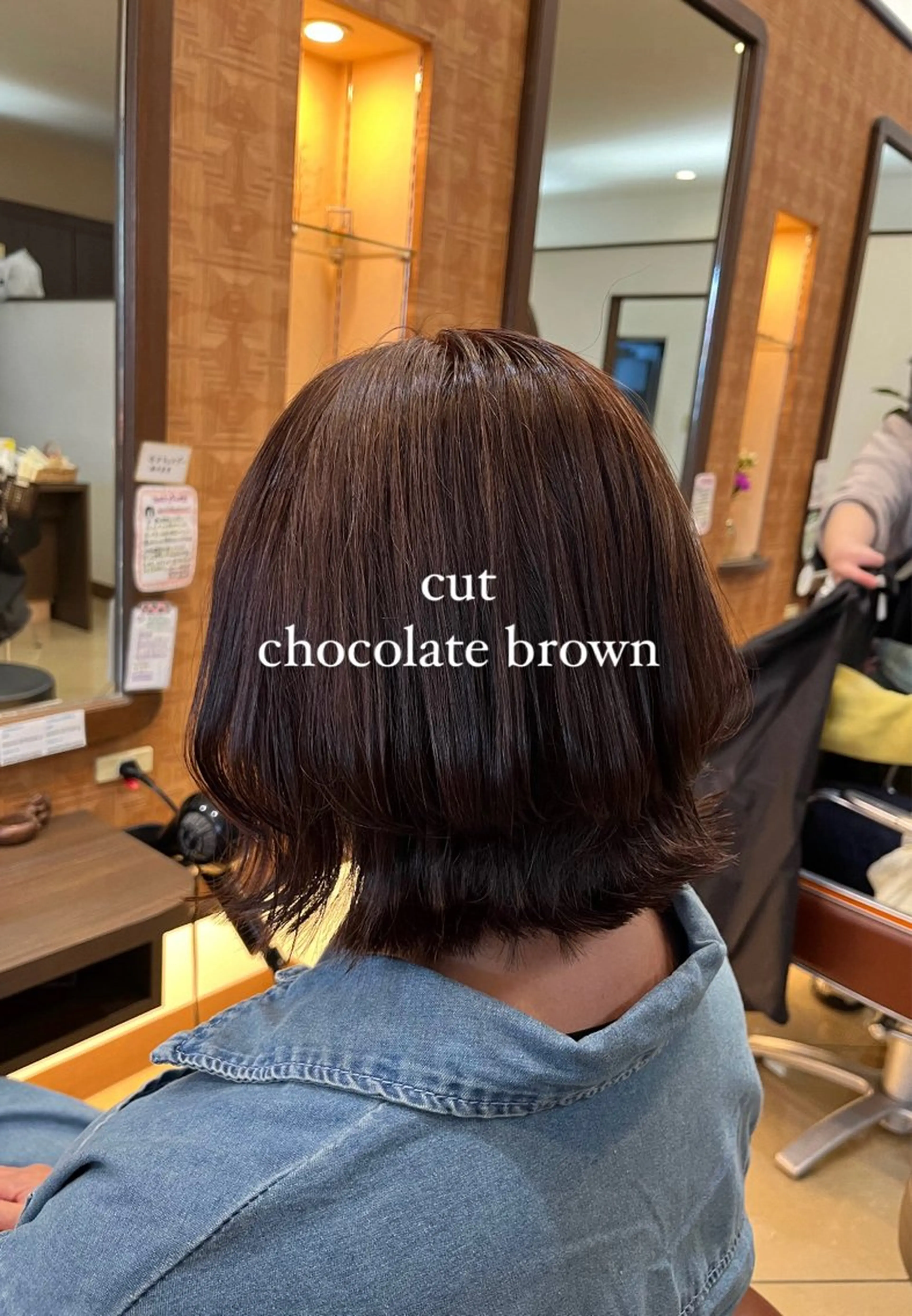ミディアム カラー ブラウンカラー チョコレートブラウン くびれヘア カシェリタヘア🫧 KOKORO  💞のヘアスタイル
