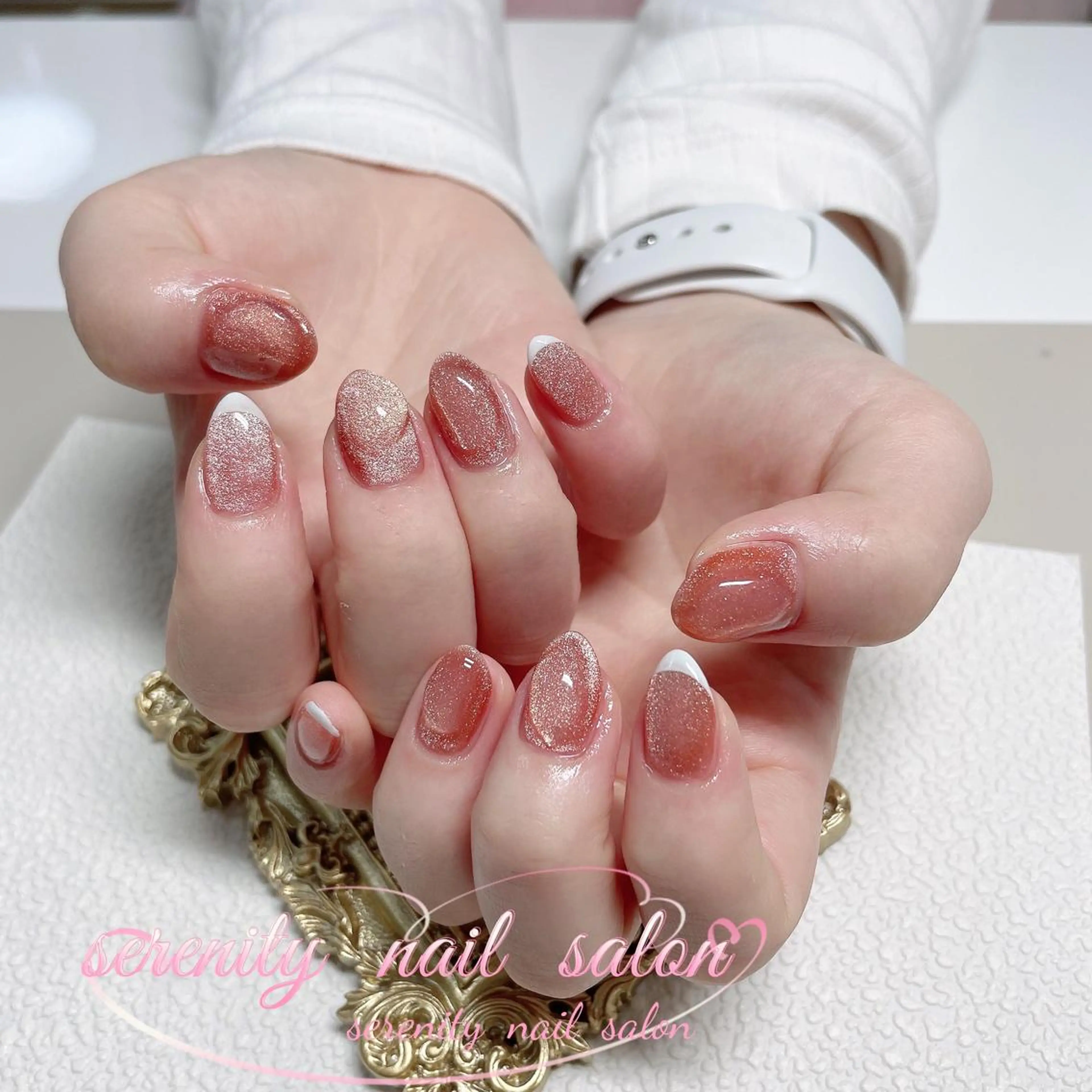 ネイル ハンドネイル ハンドケア ✨Serenity ワンホンネイルのネイルデザイン