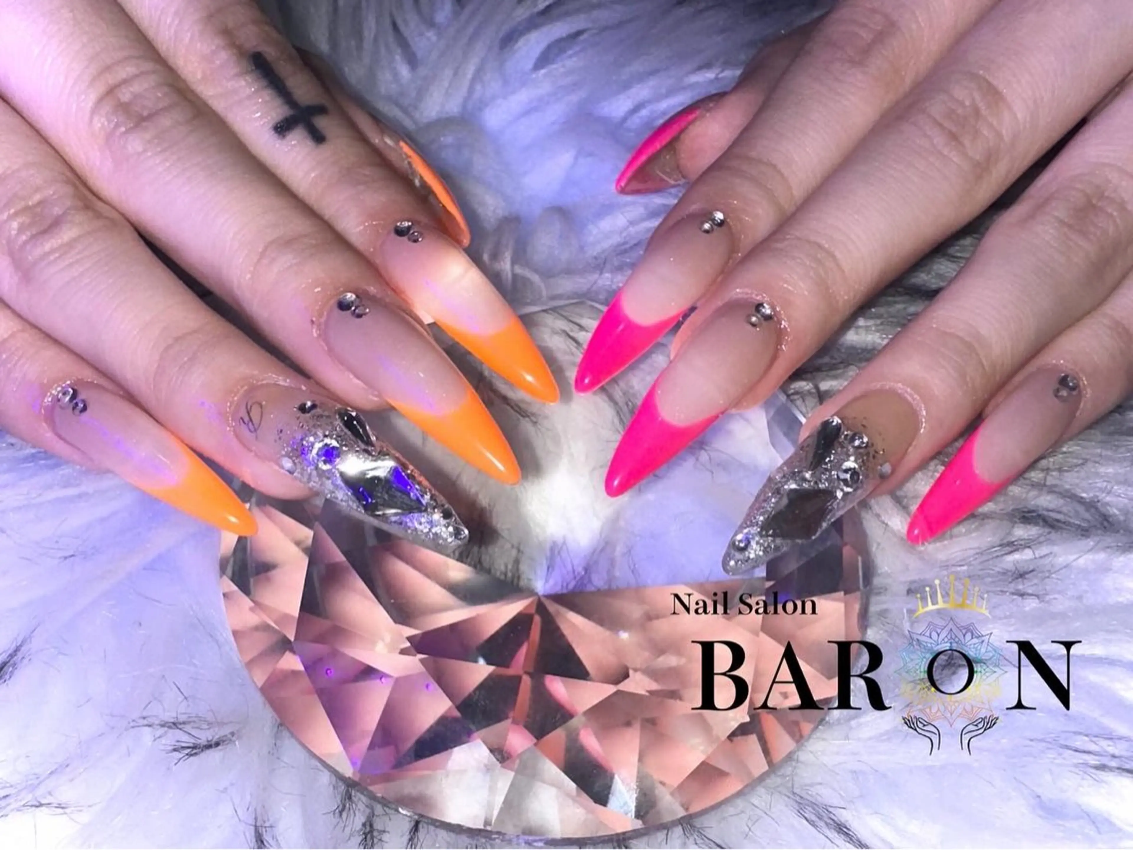 ネイル 持ち込み スカルプネイル ハンドネイル ♛BARON♛ YURAのネイルデザイン