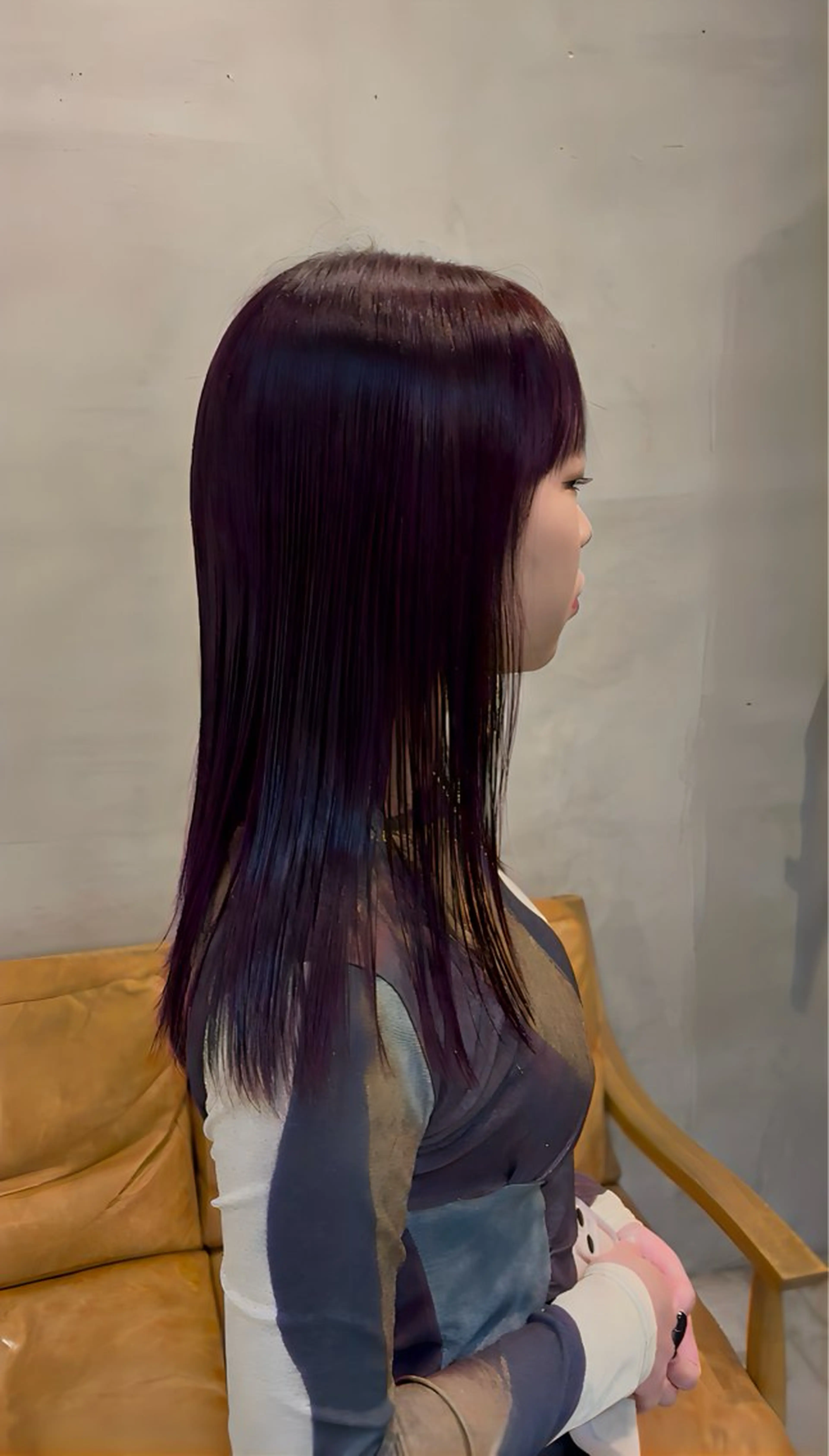 ロング カラー ヘアカラー 佐々木 蓮のヘアスタイル