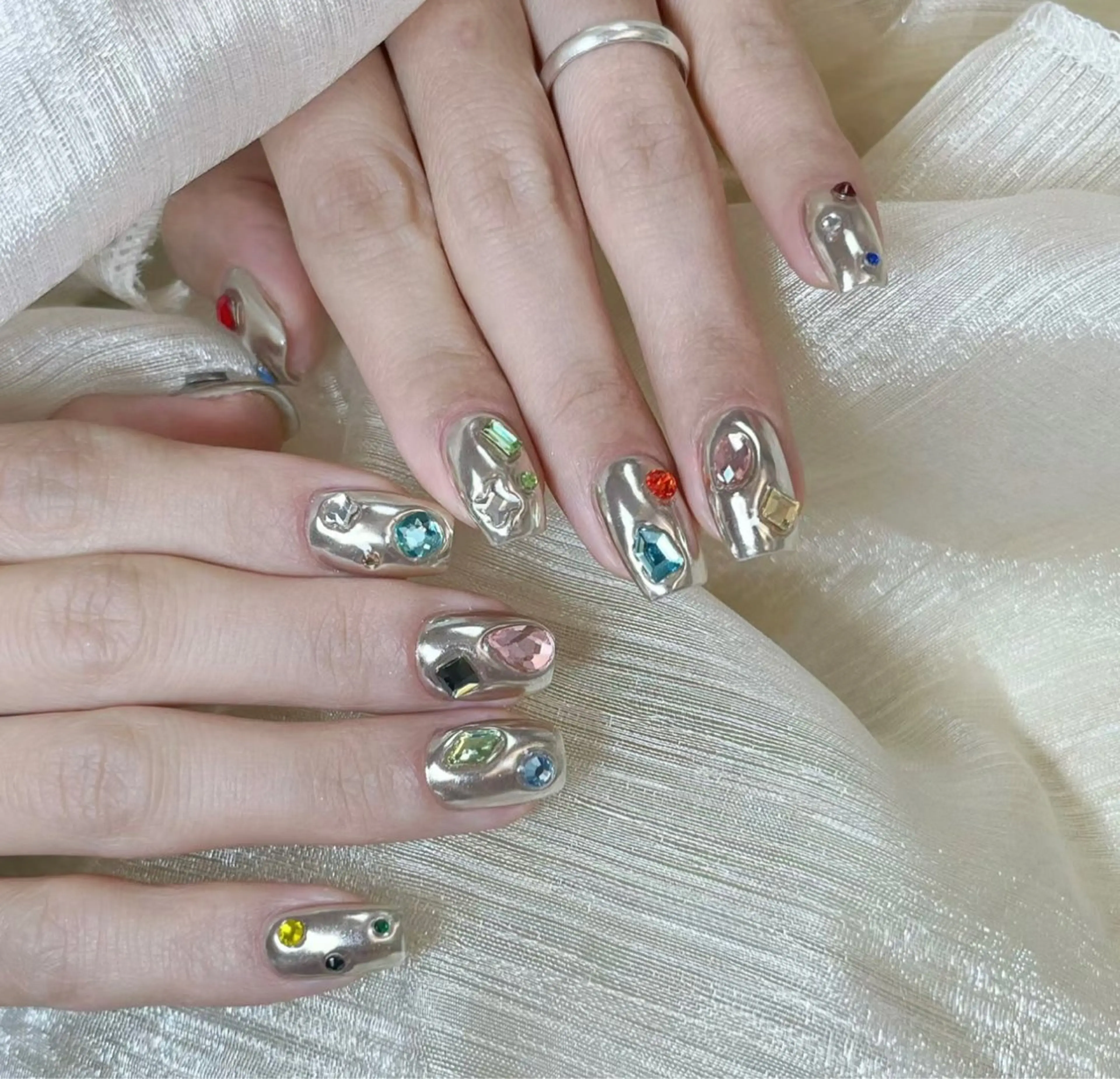 ネイル 長さ出し フレンチネイル グラデーション マグネットネイル マグネットフレンチ ハンドネイル ハンドケア ⭐️Dreamy Nail⭐️のネイルデザイン