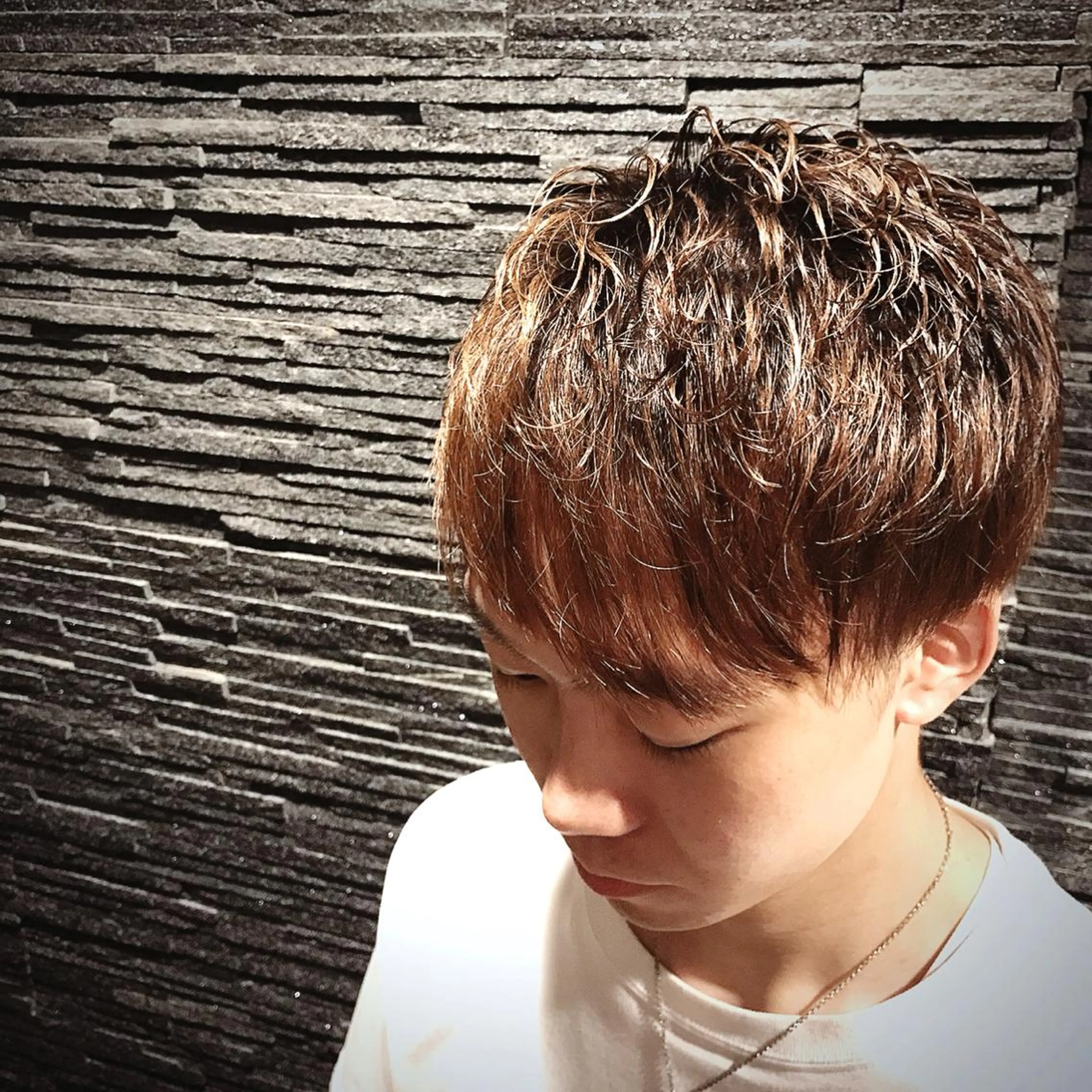 ショート パーマ メンズ メンズパーマ 山田 哲平のヘアスタイル