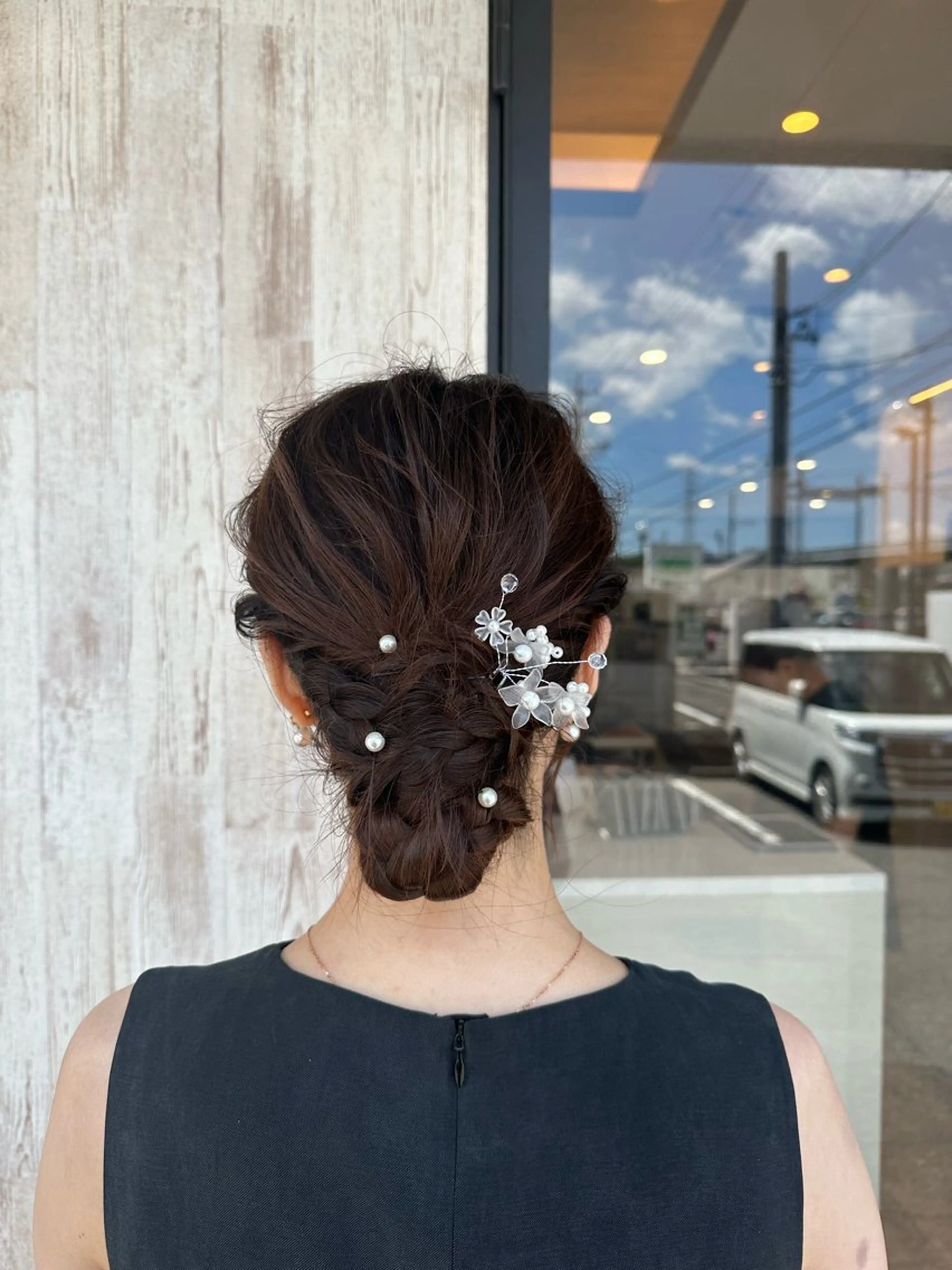 ロング お団子ヘア ヘアセット レイビューティー豊田 丸山店アシスタントのヘアスタイル