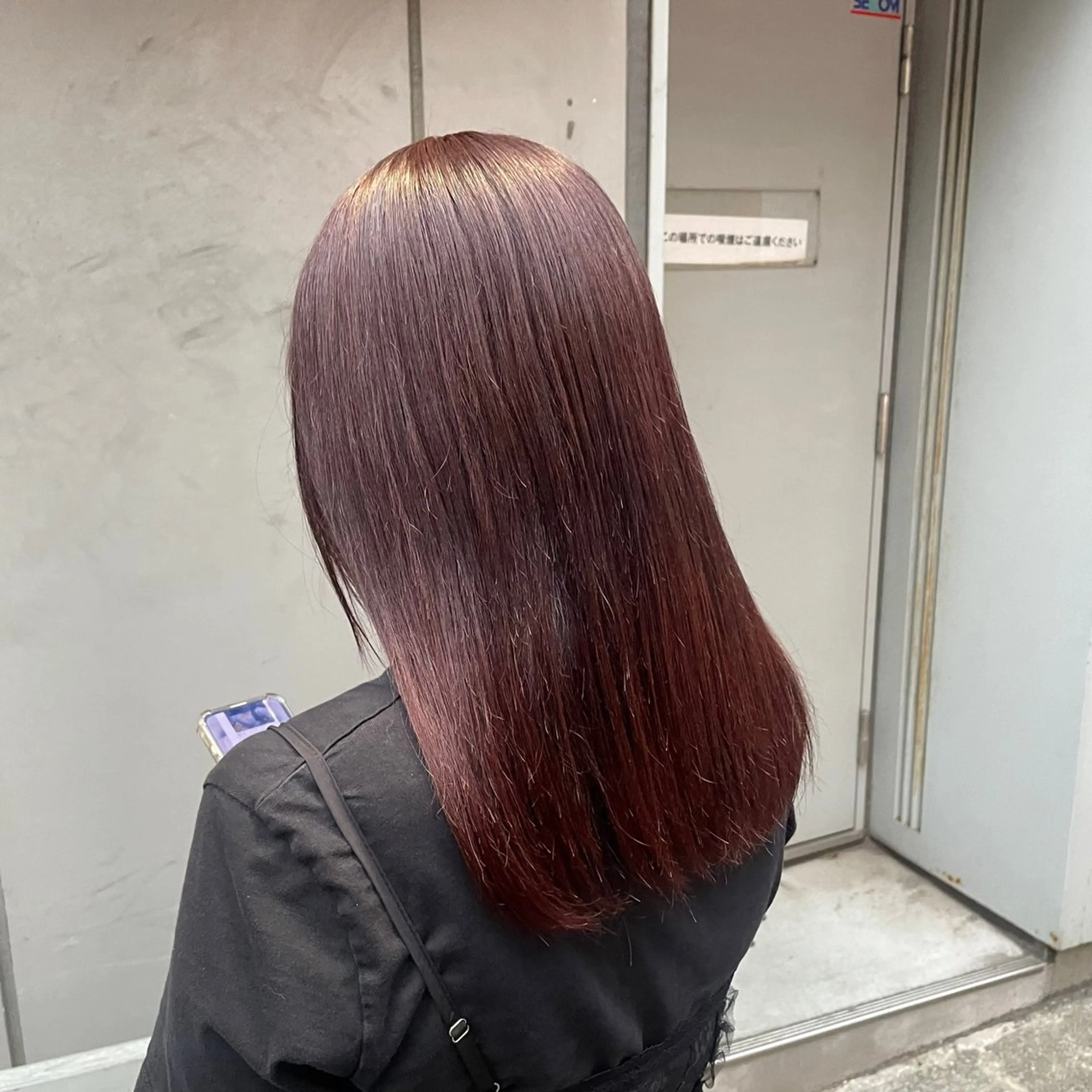 セミロング カラー ヘアカラー 大人っぽ♡上品な暖色 ♡ブリーチなし♡のヘアスタイル