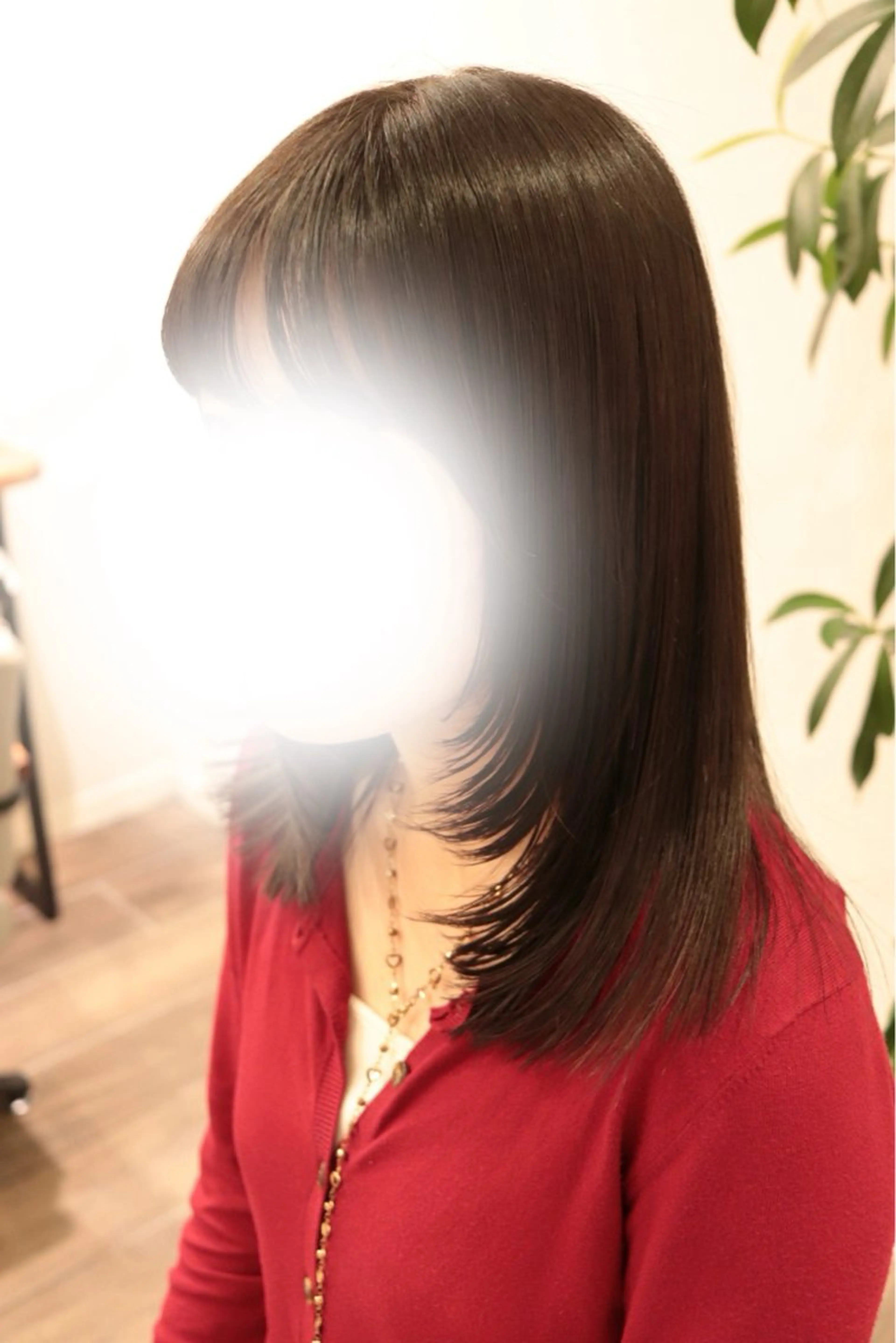 セミロング 顔周りカット レイヤーカット shampoo hair salon所属・shampoo ryukaのヘアスタイル