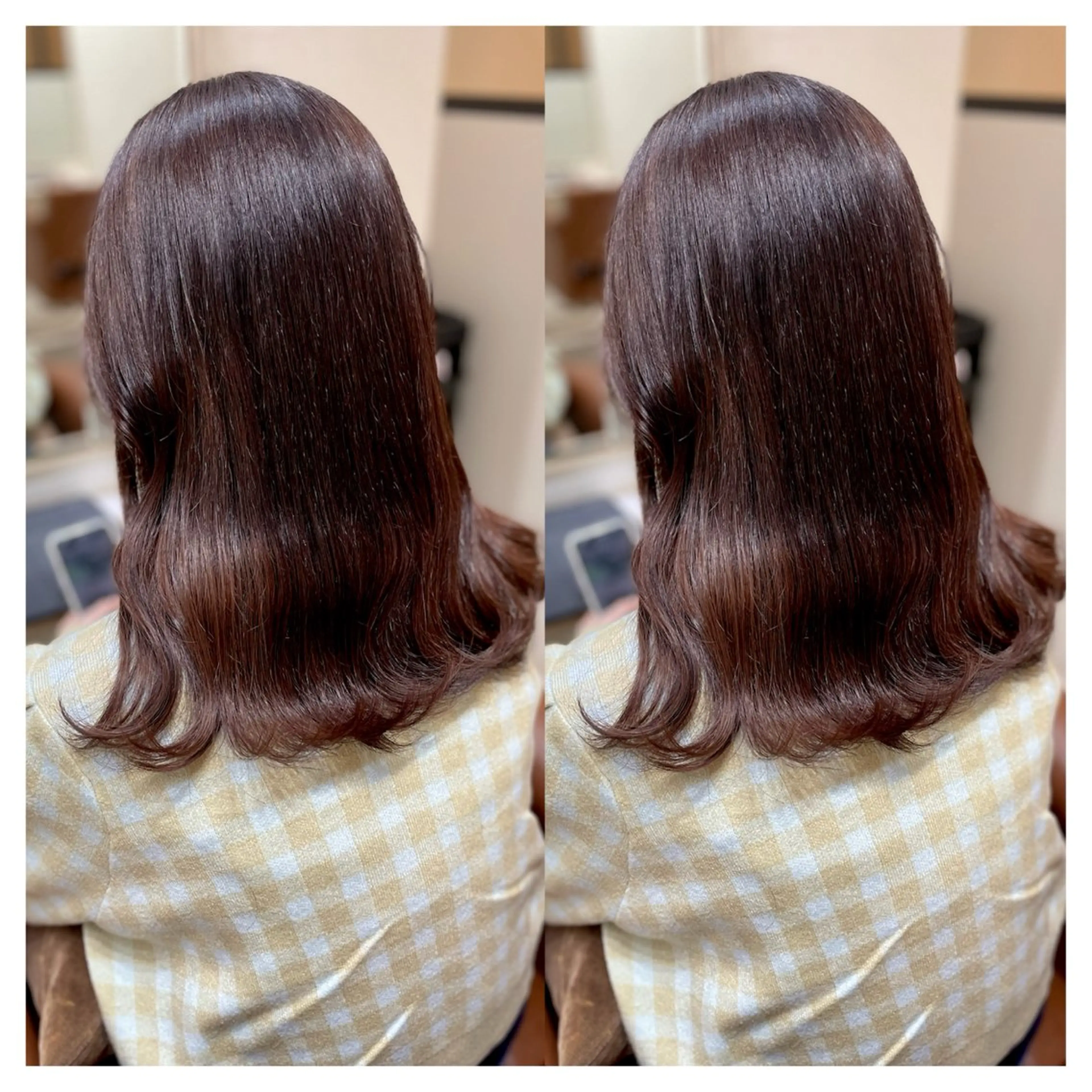 ミディアム カラー カット ヘアカラー トリートメント 村山 茉衣のヘアスタイル