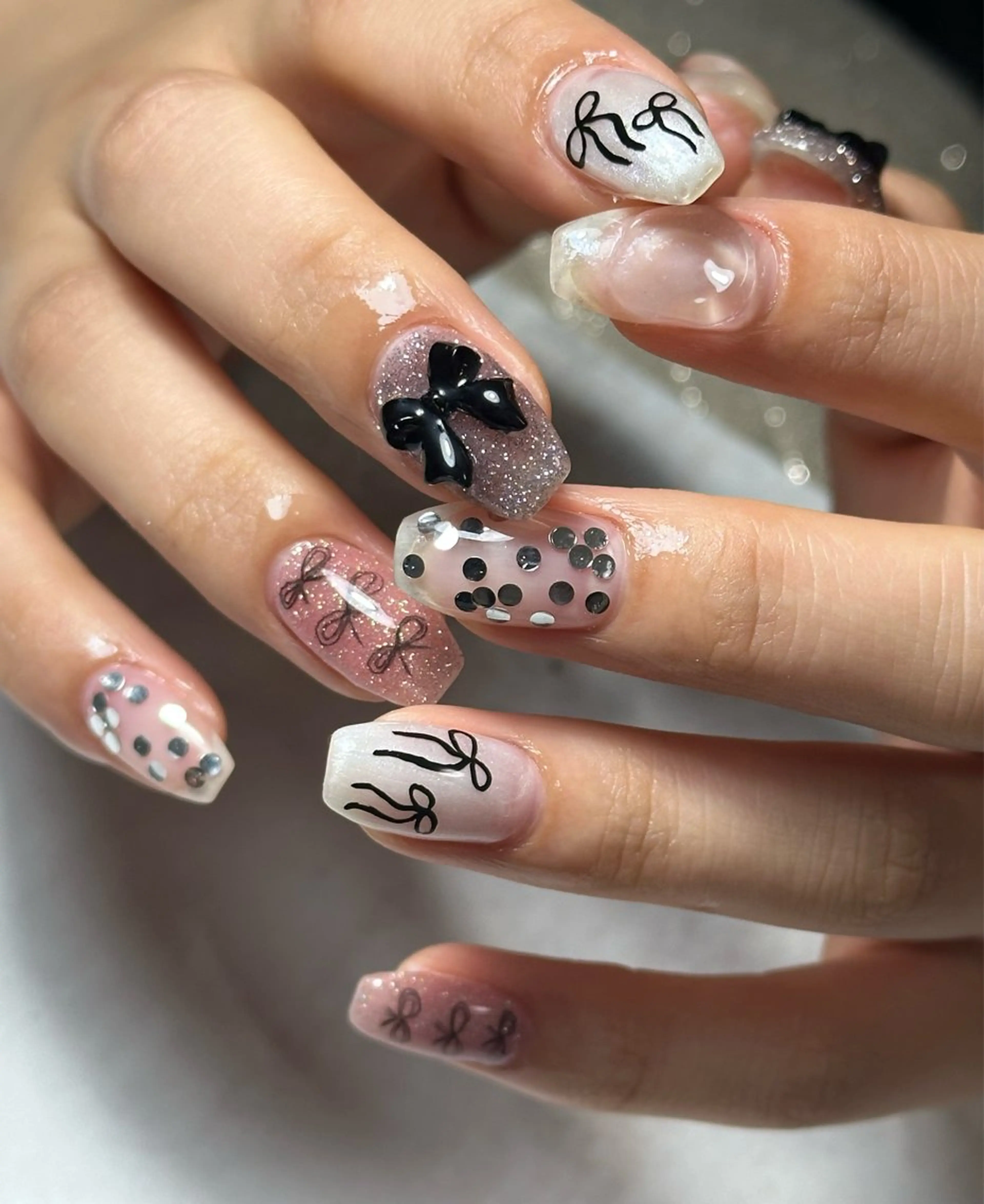 ネイル 韓国ネイル ハンドネイル three 0 nail spaceのネイルデザイン
