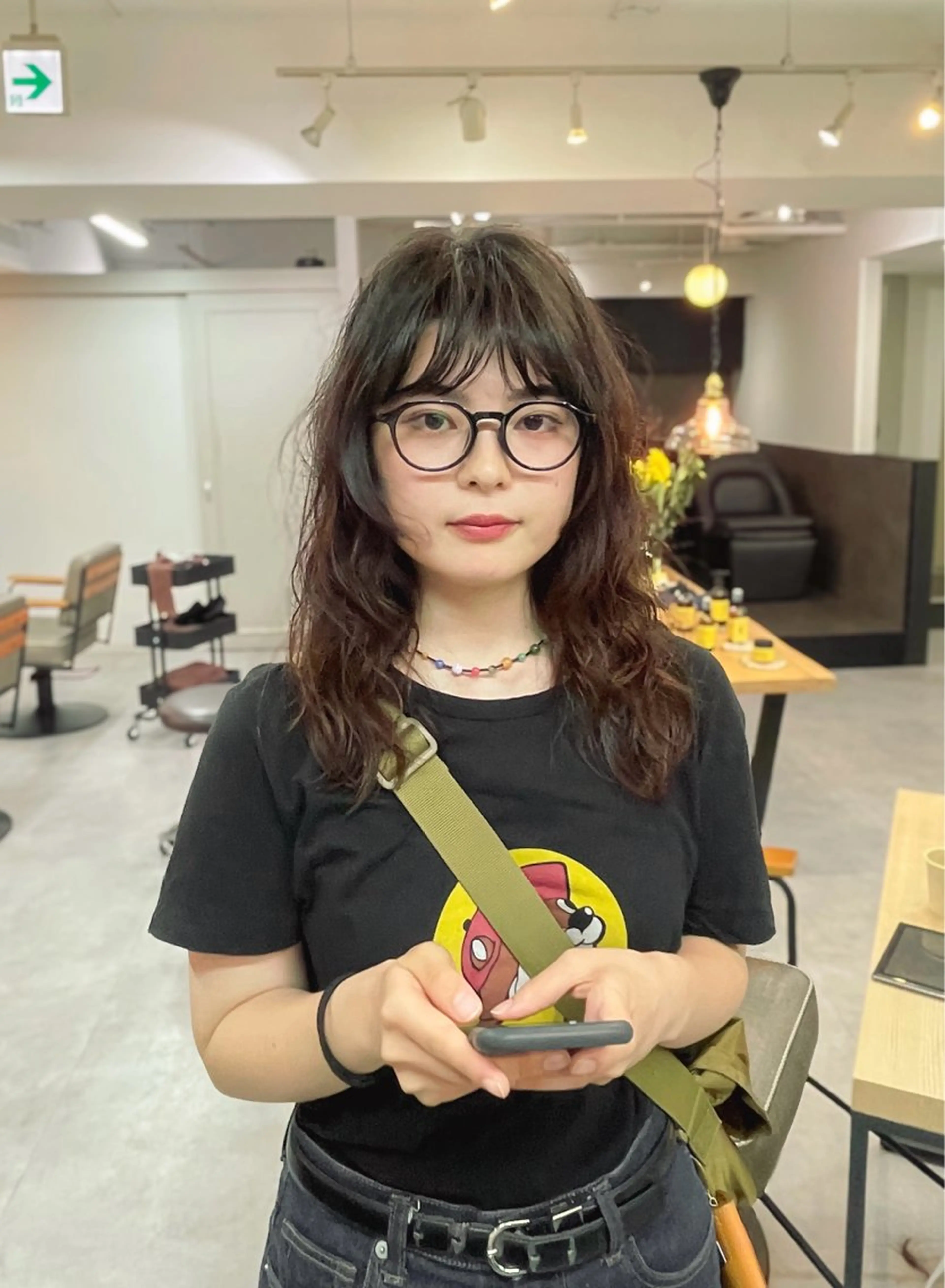 ミディアム パーマ ミディアムパーマ レイヤーカット カット パーマ パーマ＊ 顔まわり似合わせのヘアスタイル