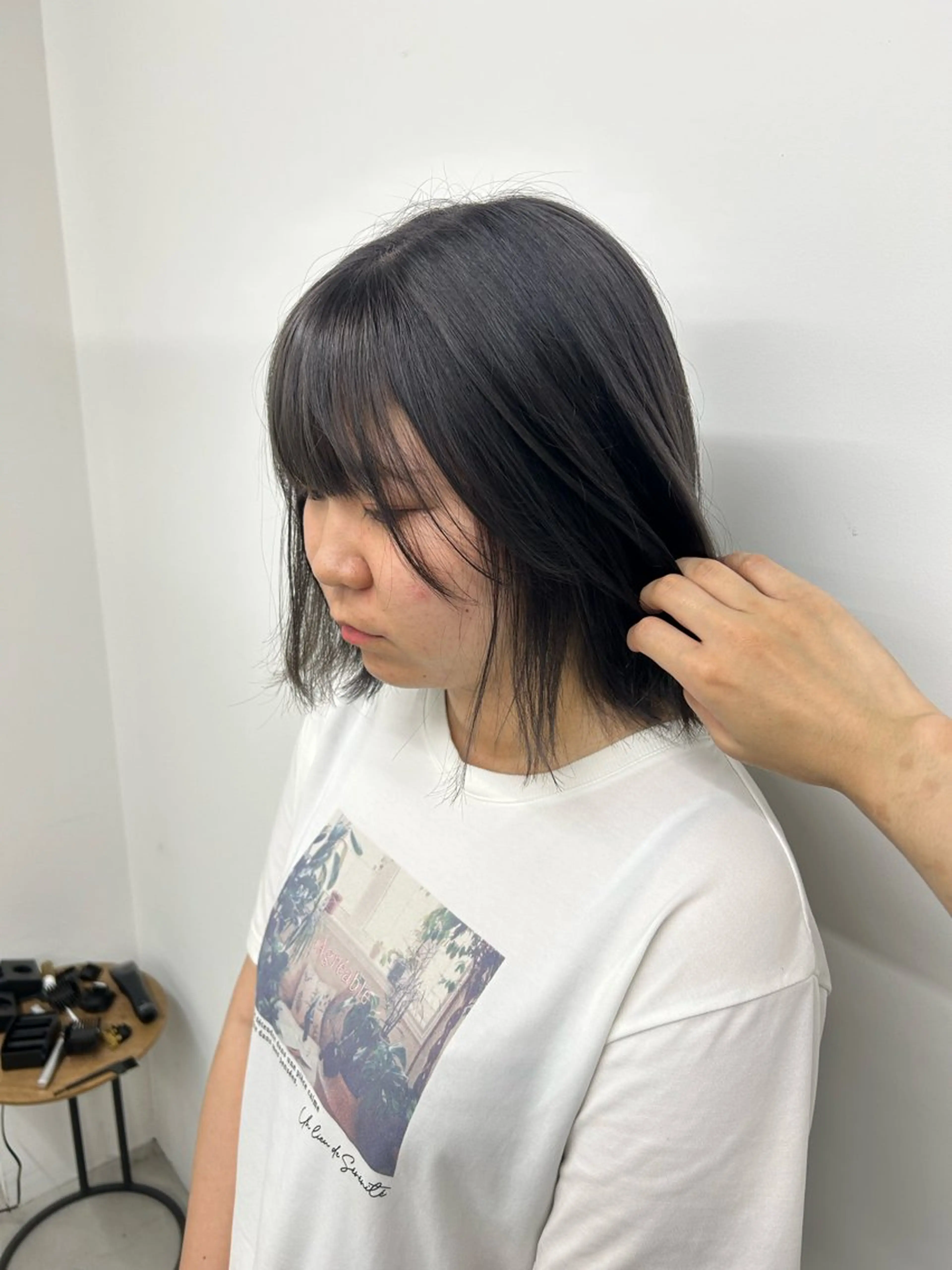 ミディアム カラー pele 梅田所属・PELEハイトーン shinobuのヘアスタイル