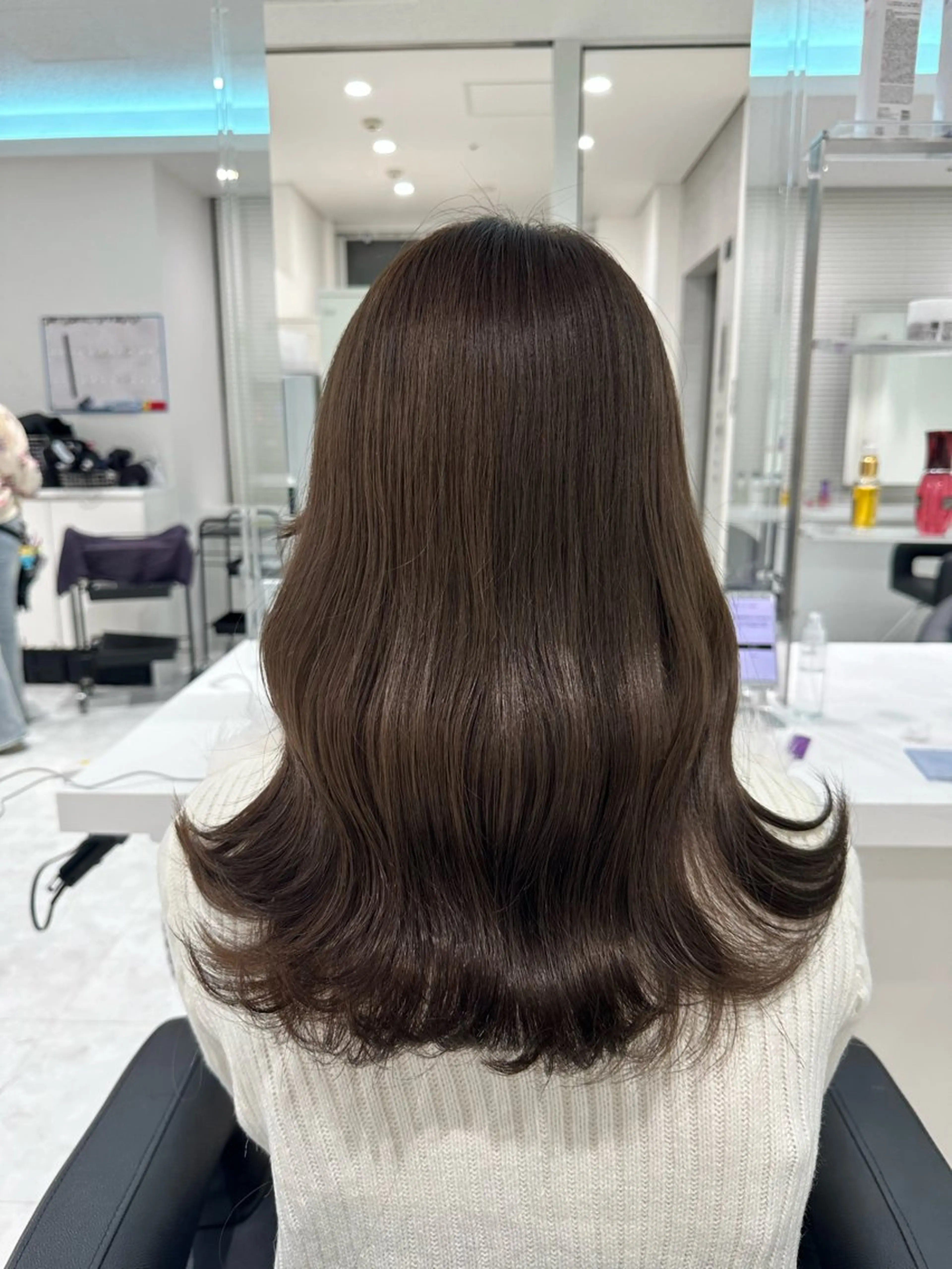 セミロング カラー ヘアカラー トリートメント ♡上品韓国髪♡ブラ ウン/SAYATOのヘアスタイル