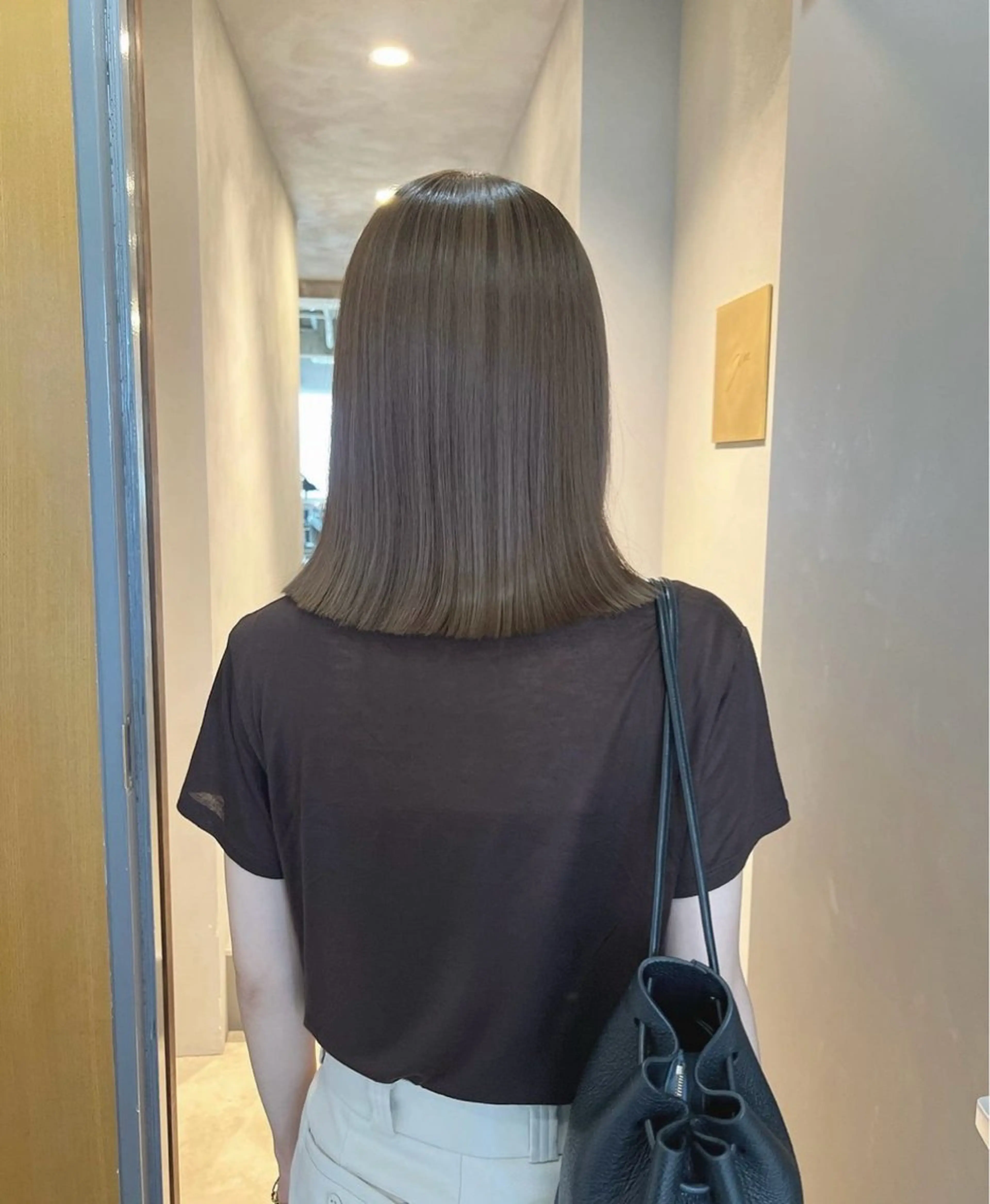 ミディアム カラー ブリーチ 透明感カラー ダブルカラー ブリーチなしカラー ボブカット/パーマ/ 齋藤大貴のヘアスタイル