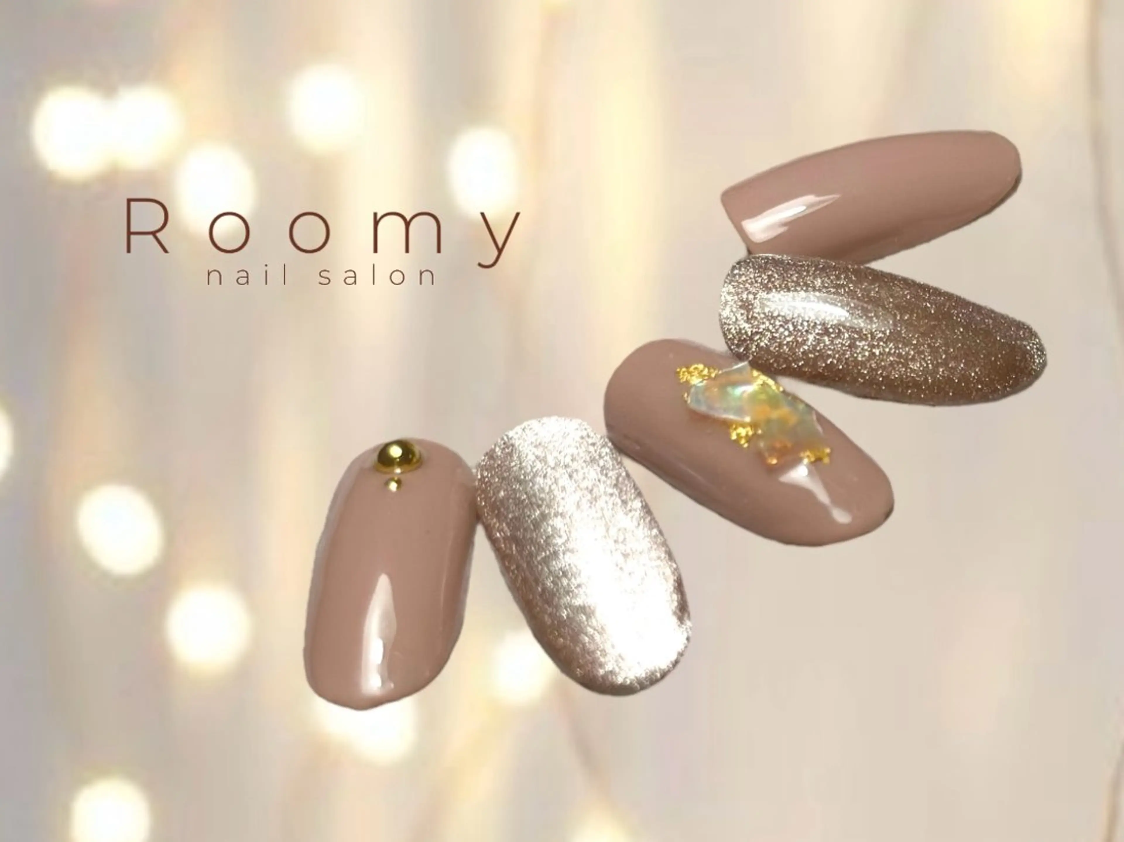 ネイル フレンチネイル ジェルネイル グラデーション ラメ(グリッター) マグネットネイル ハンドネイル nail salon Roomy 竹ノ塚所属・nail salon Roomy 竹ノ塚のネイルデザイン