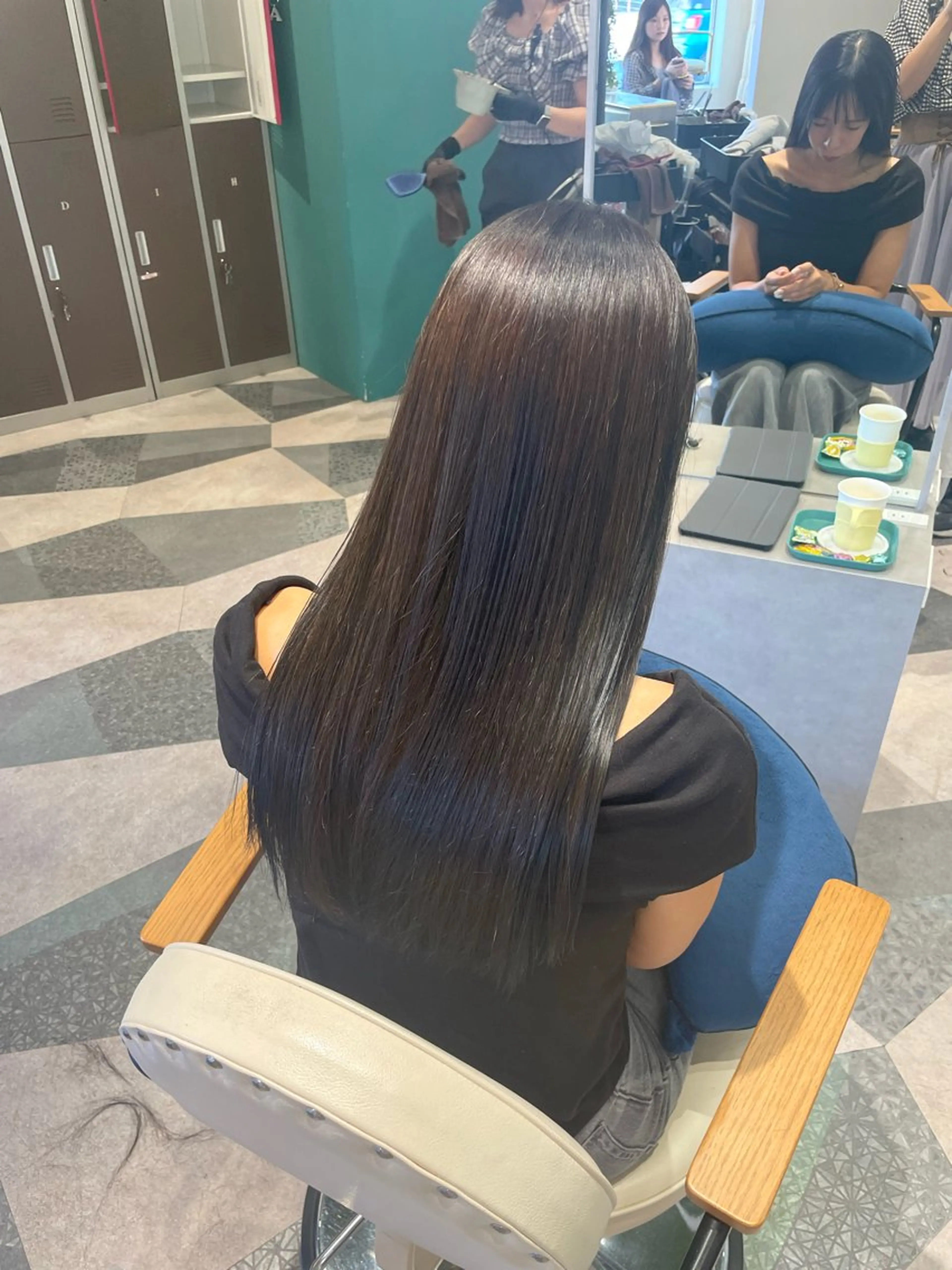 ロング パーマ カット 縮毛矯正 内藤 すずなのヘアスタイル