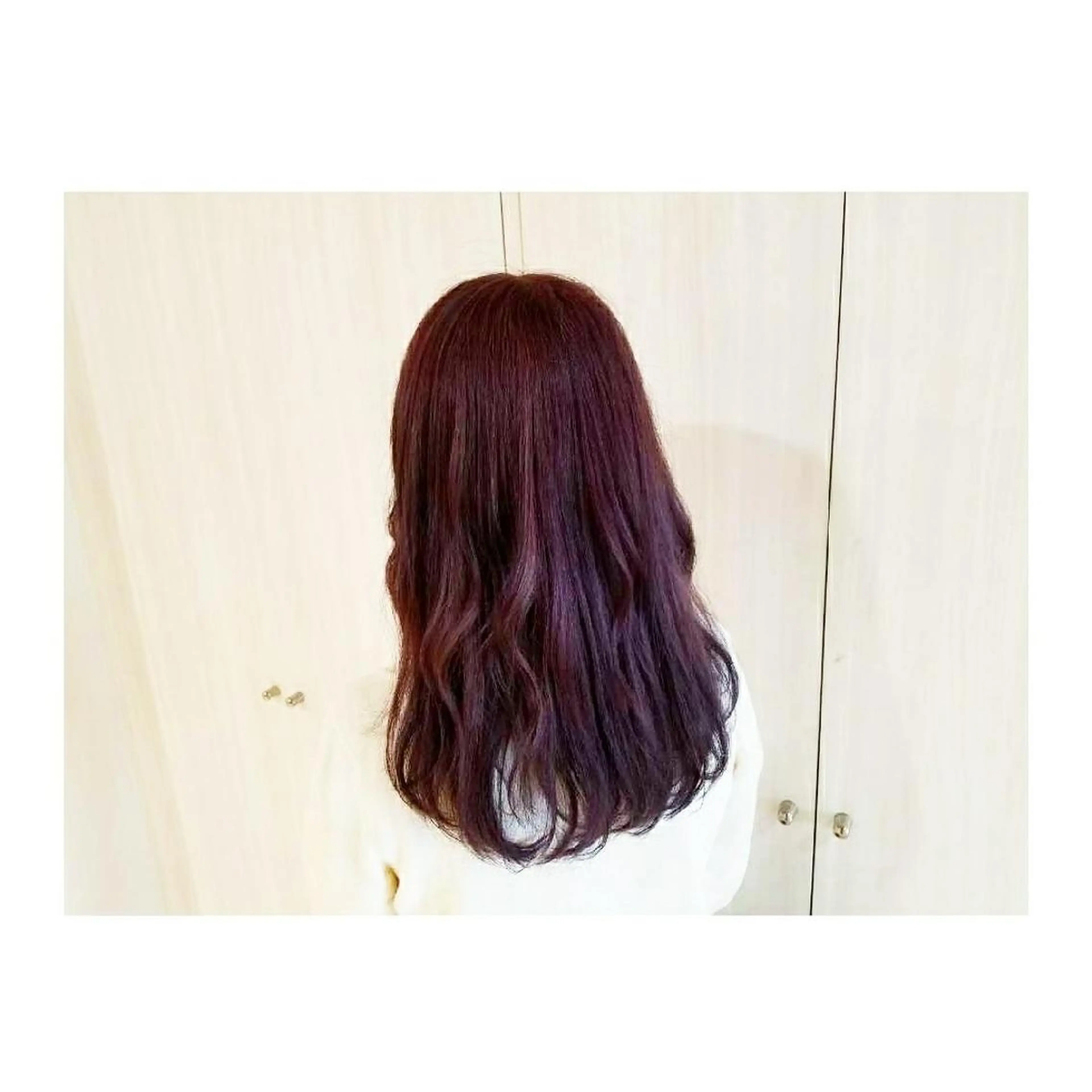 セミロング カラー ブラウンカラー レッドカラー Luana 矢場町のヘアスタイル