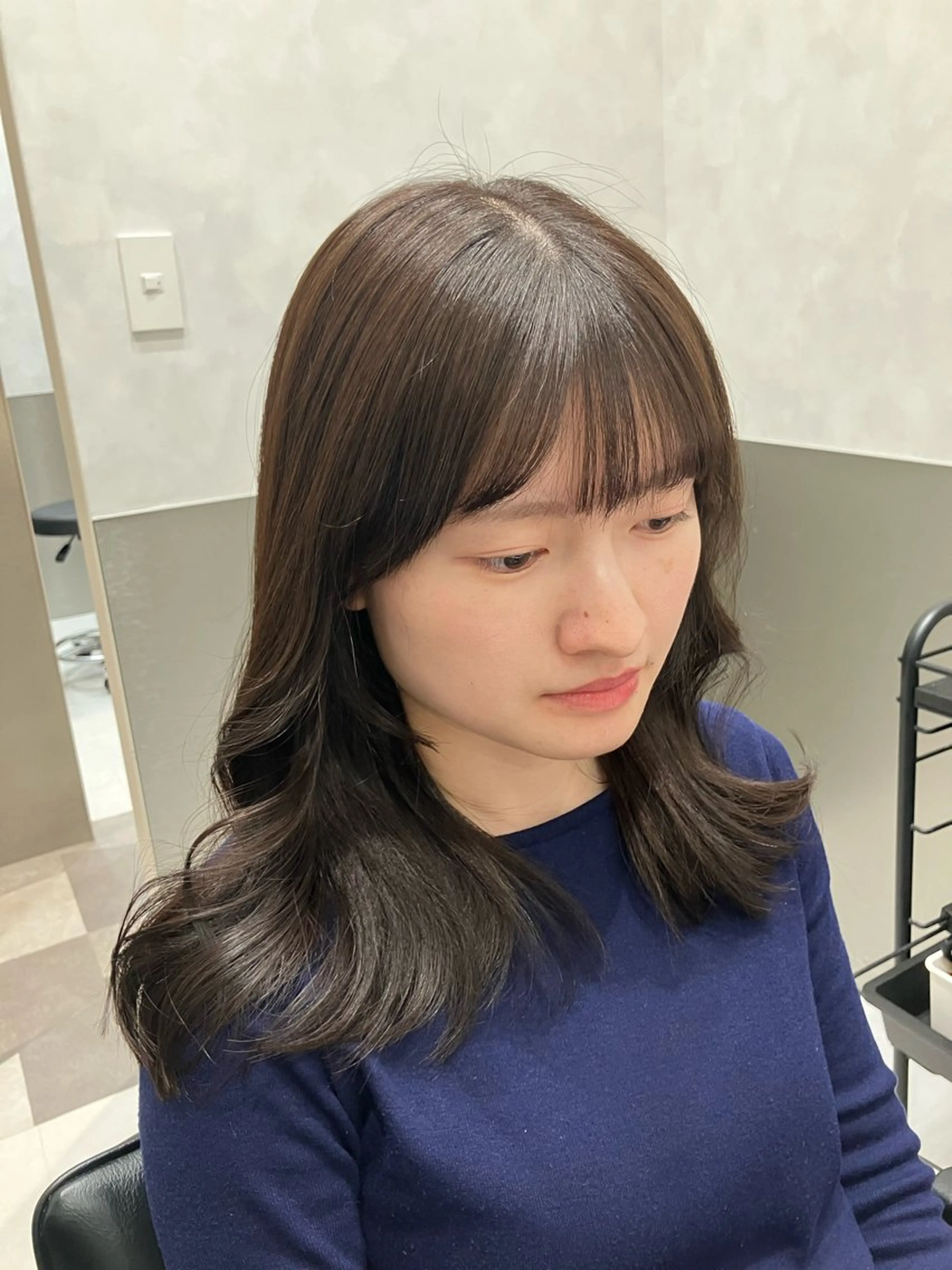 セミロング カラー カット ヘアカラー トリートメント GO TODAY SHAIRE SALON原宿vita店舗所属・🩷完全マンツーマン 💖ASAHIのヘアスタイル