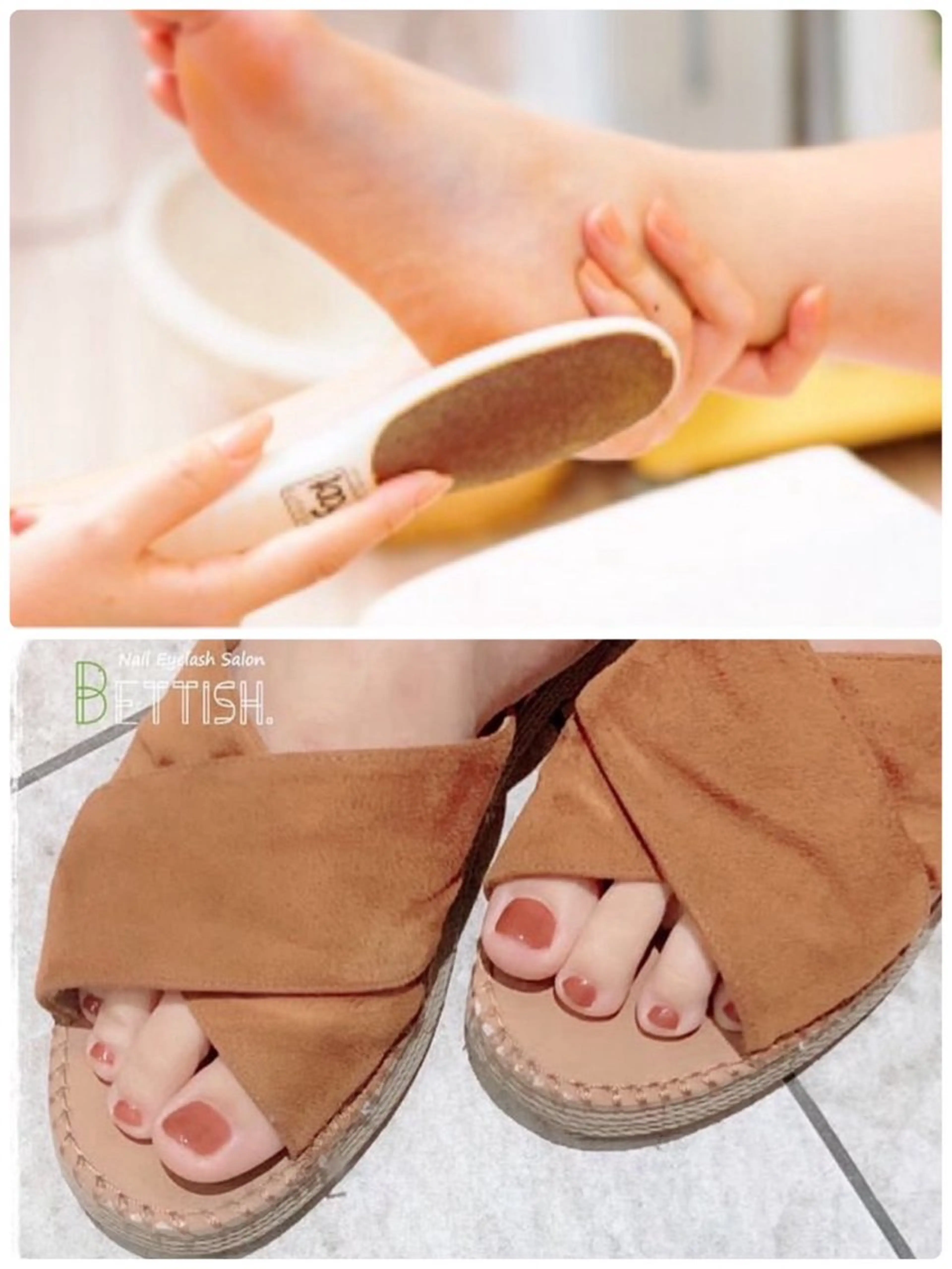 🌼フットワンカラー➕ツルツル角質除去🌼　 ⚠️当日キャンセル不可⚠️の写真