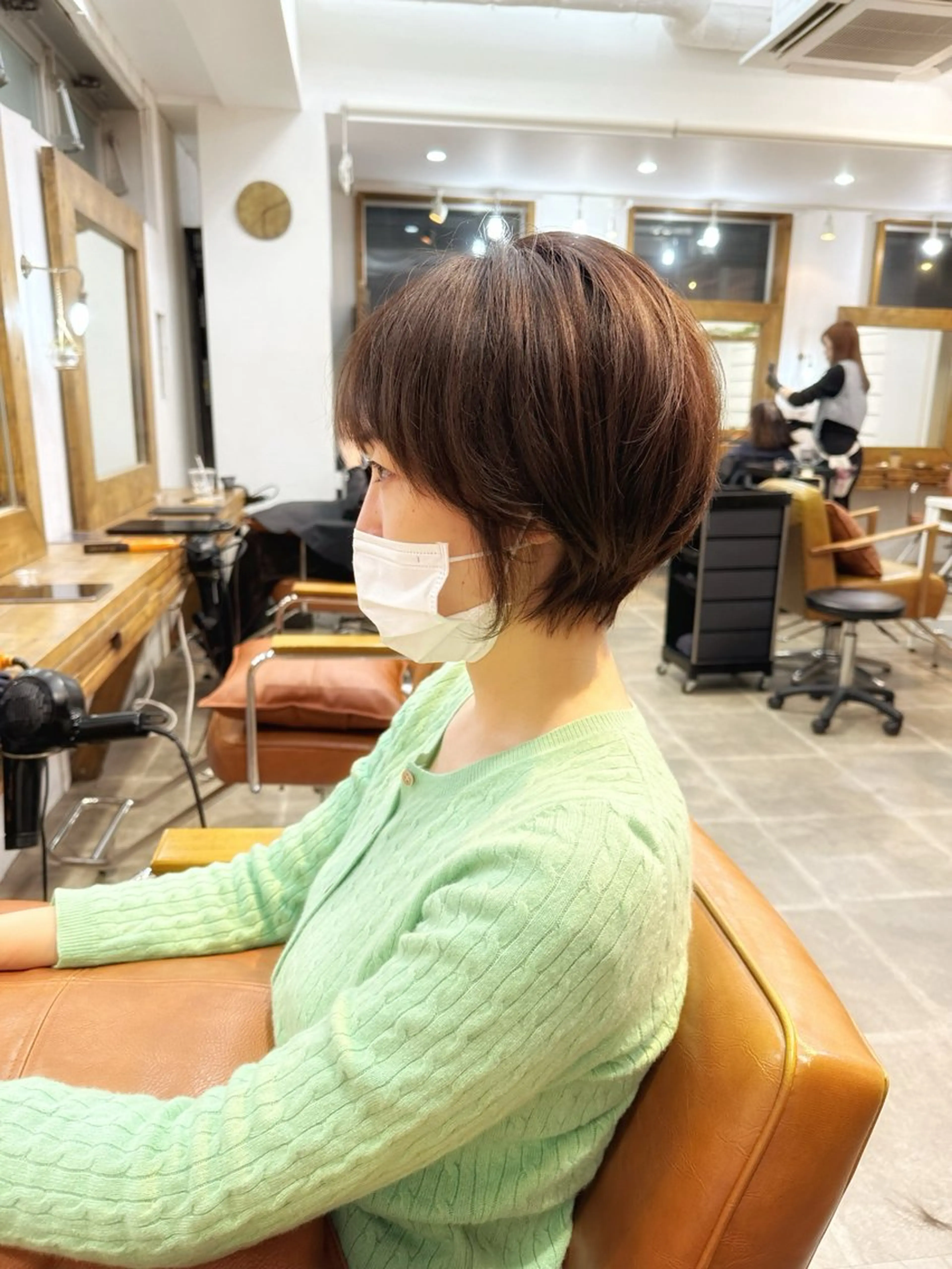 ショート カラー ショートボブ ハンサムショート ブリーチ ブリーチなしカラー ボブ カット ヘアカラー トリートメント newline銀座所属・銀座ショート/ 大人ショート/金子涼のヘアスタイル