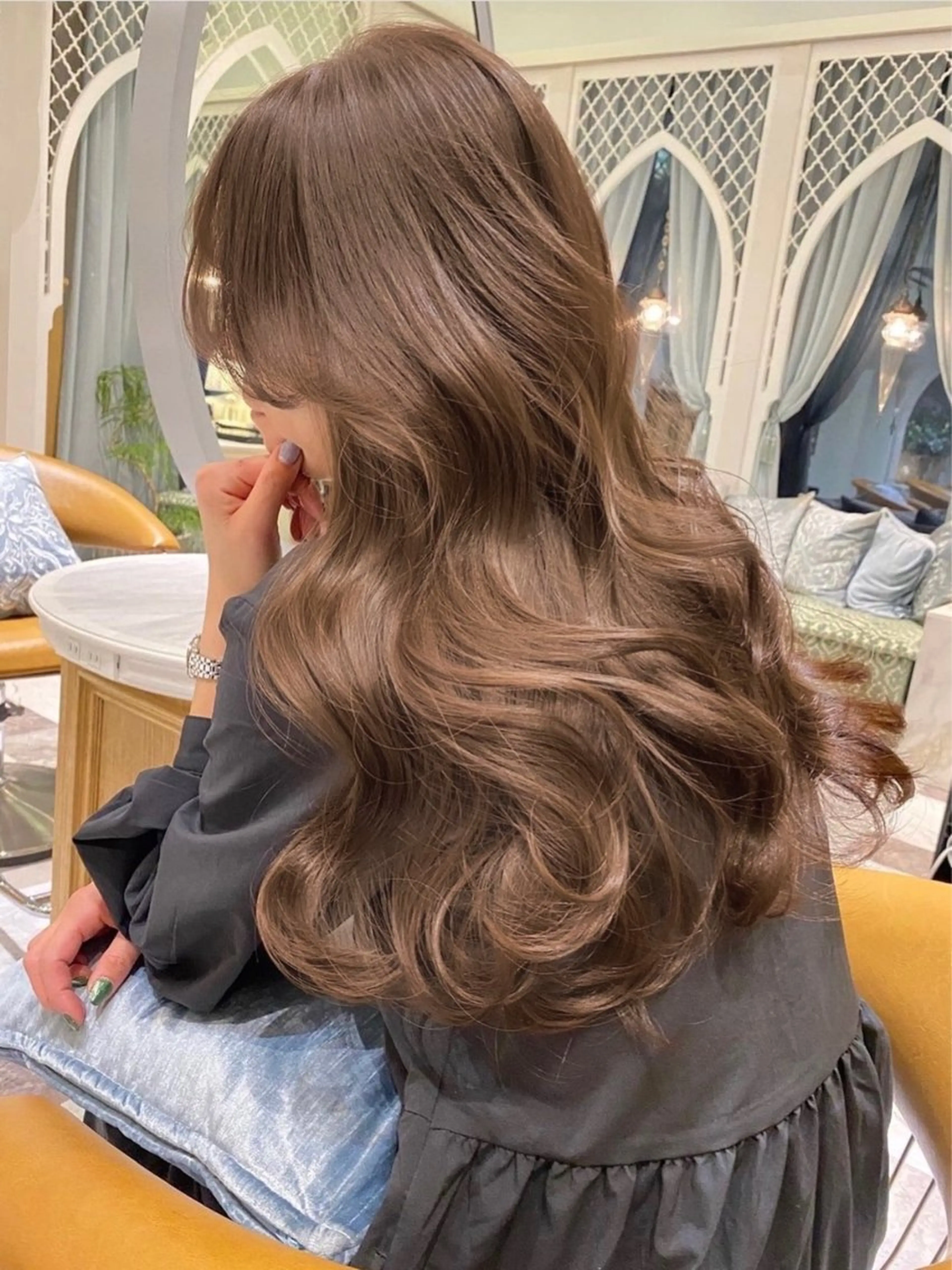 ロング カラー 透明感カラー🤎 中川智帆のヘアスタイル