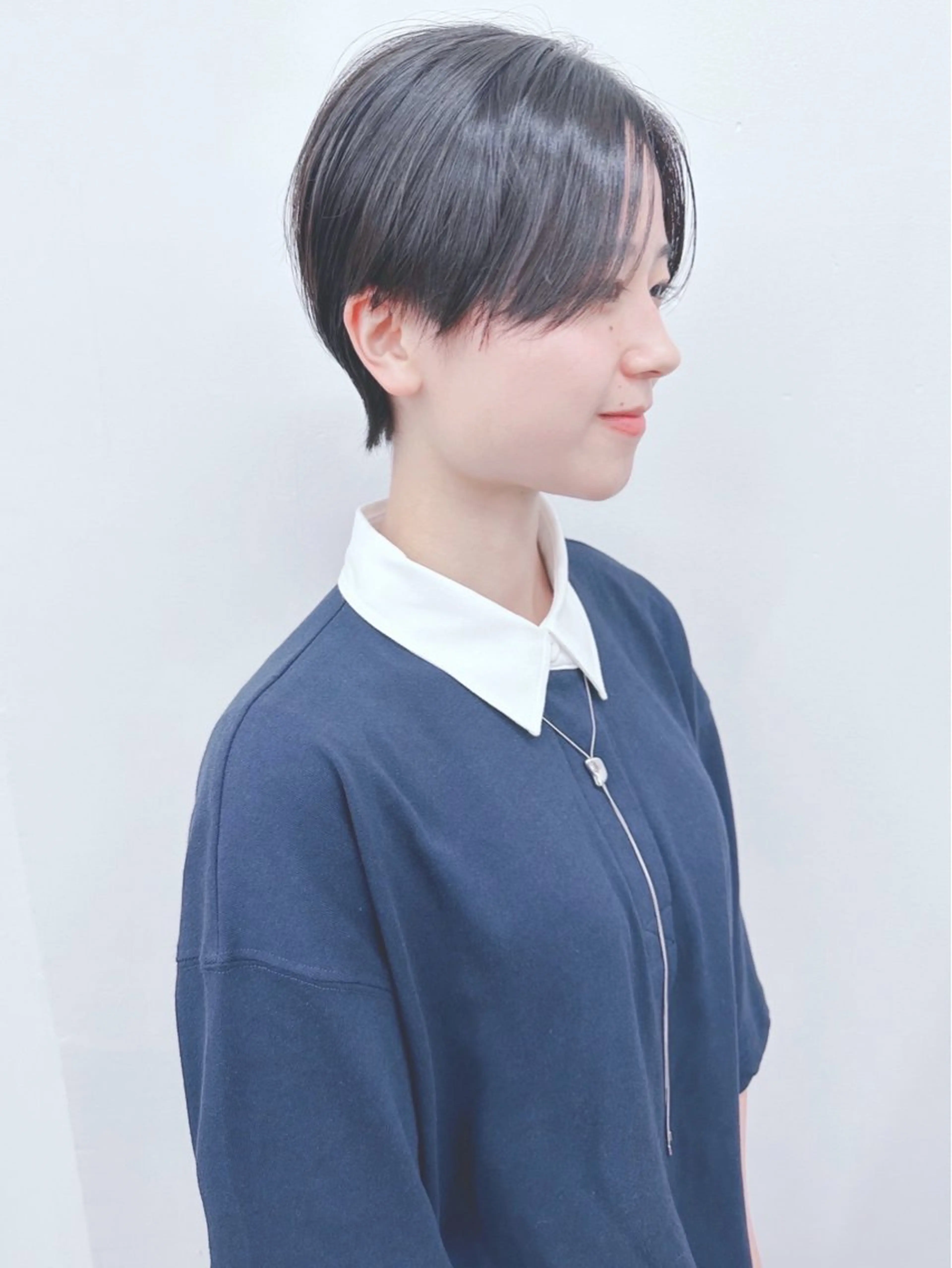 ショート とうい/パーマボブ/ くせ毛/丸みボブのヘアスタイル