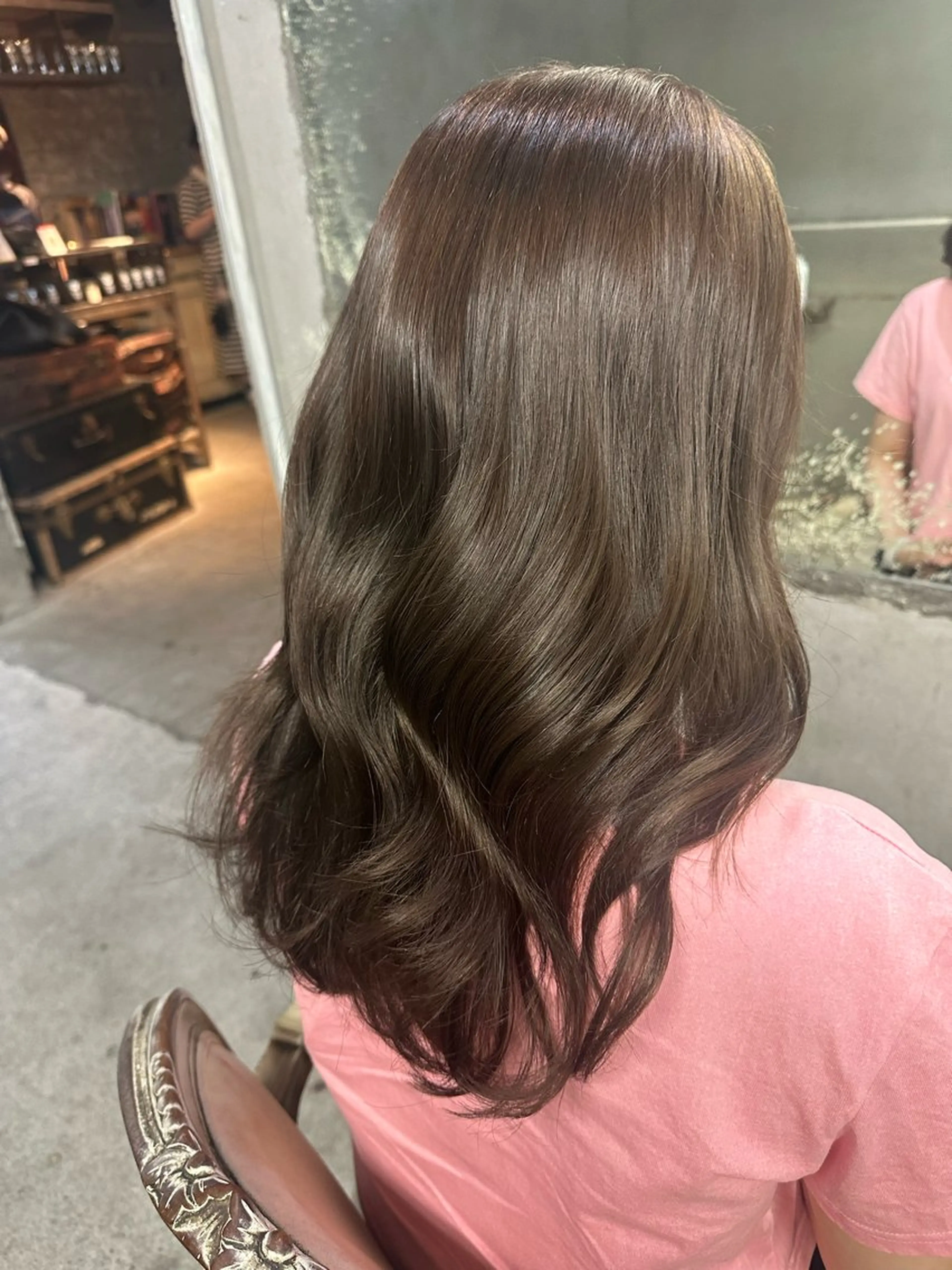 セミロング カラー 透明感カラー 韓国風ヘア 似合わせカラー🫶 小川千波のヘアスタイル