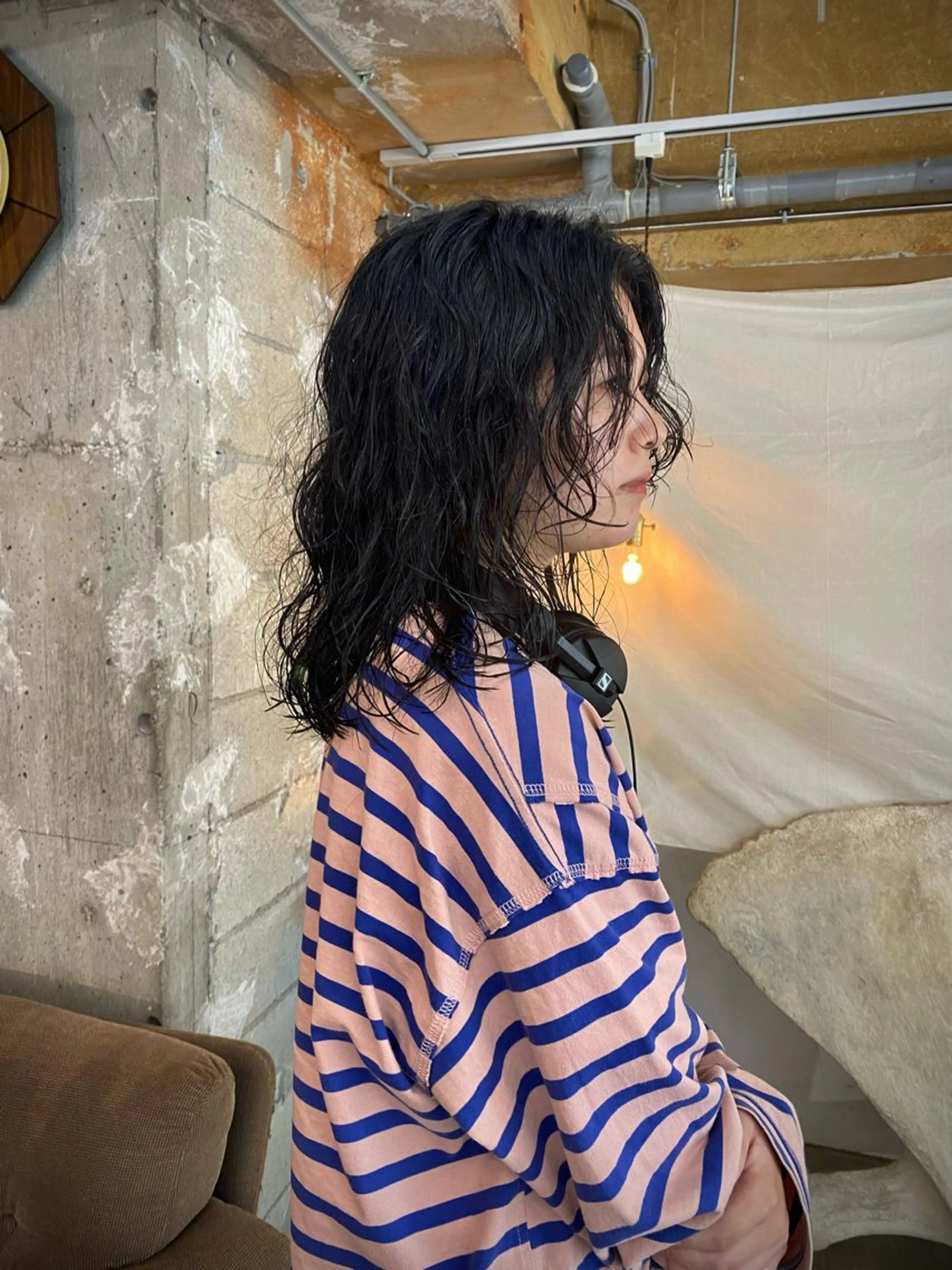 ミディアム パーマ カット パーマ KEI gattacaのヘアスタイル