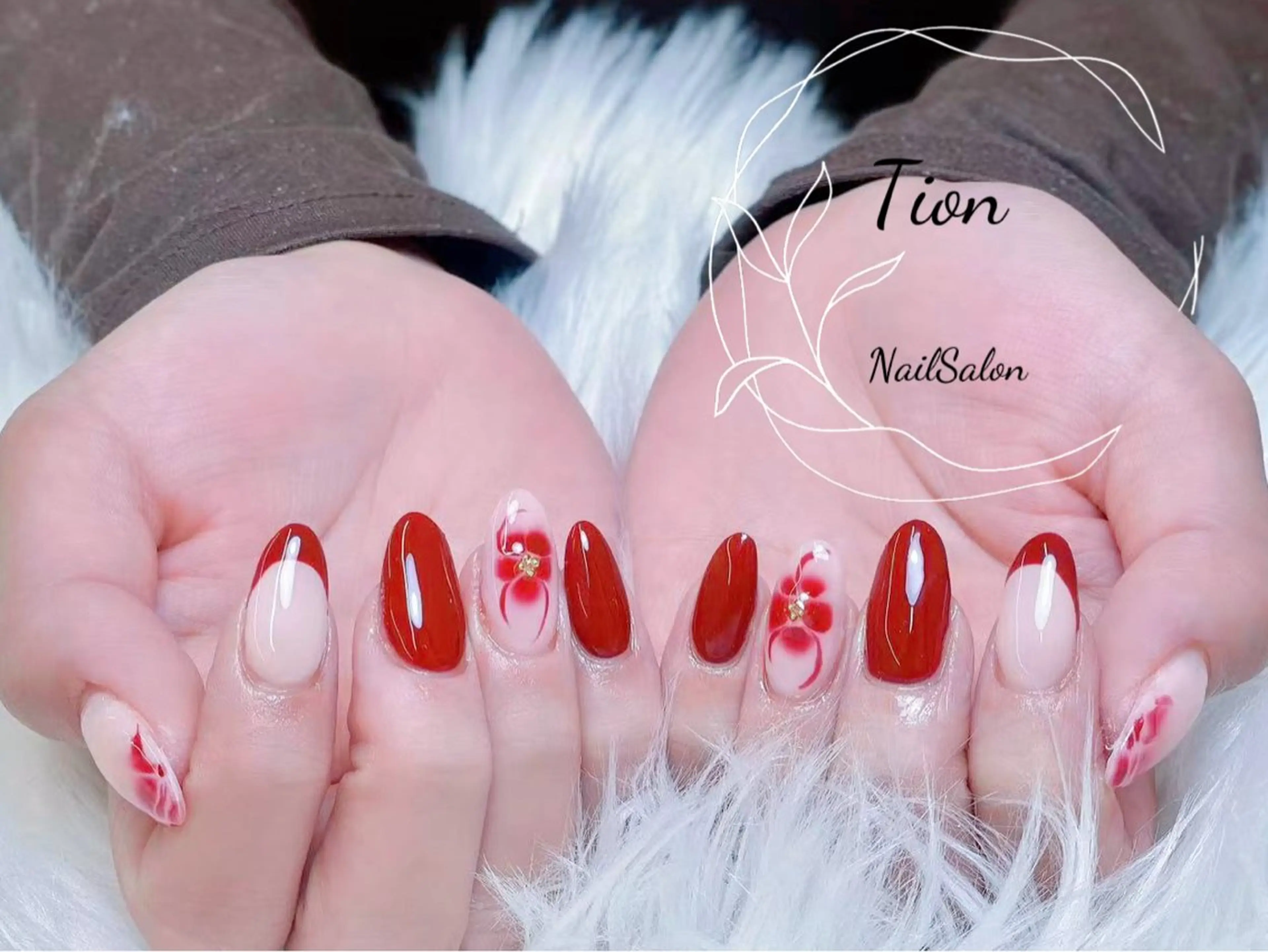 ネイル チークネイル 長さ出し フットネイル フレンチネイル ジェルネイル Nailsalon Tion武蔵小杉店所属・Nailsalon Tion武蔵小杉店のネイルデザイン