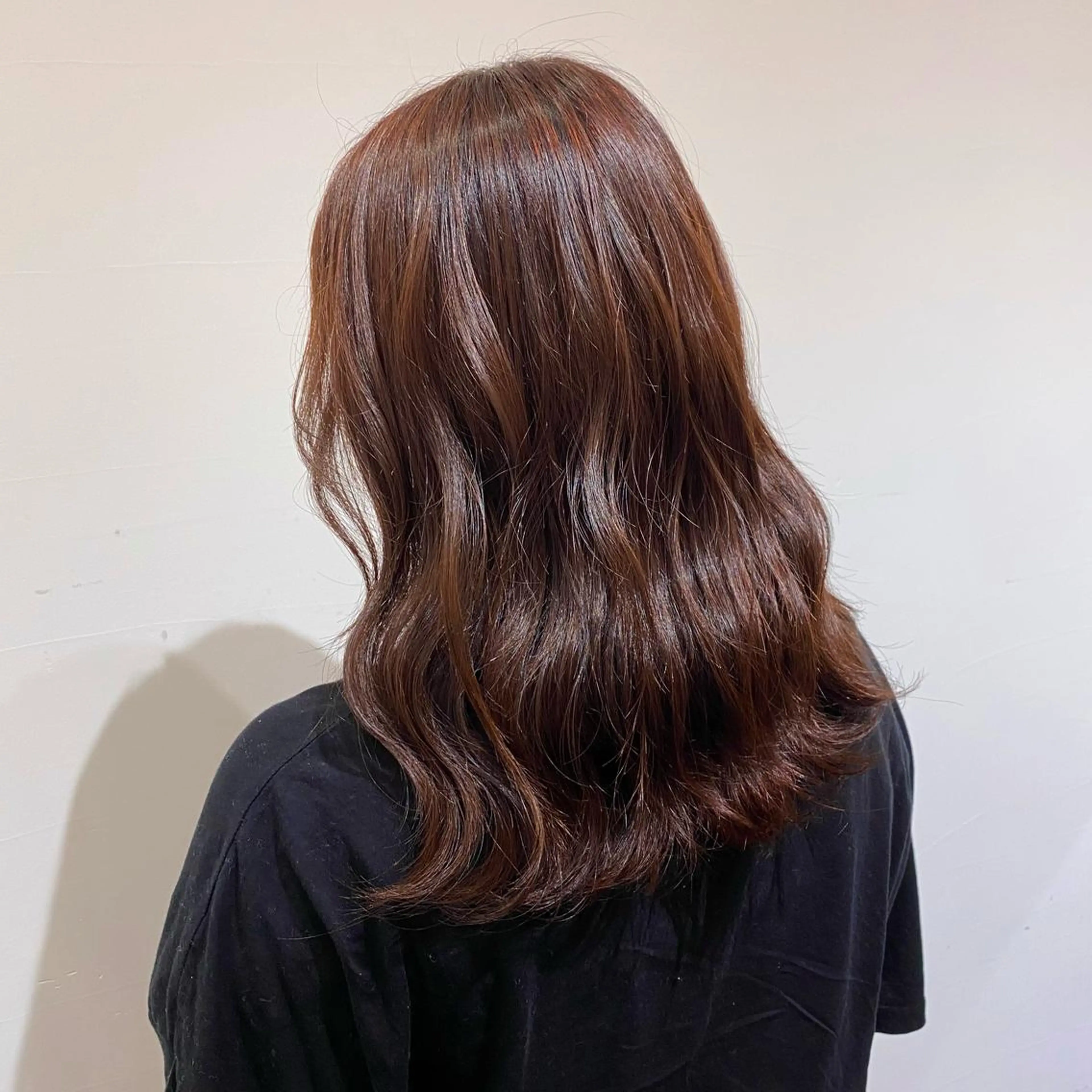 ロング カラー アディクシーカラー バレイヤージュ ミストバング ブリーチ ブラウンカラー ヘアカラー 韓国ヘア特化 💟 ララア 💟のヘアスタイル