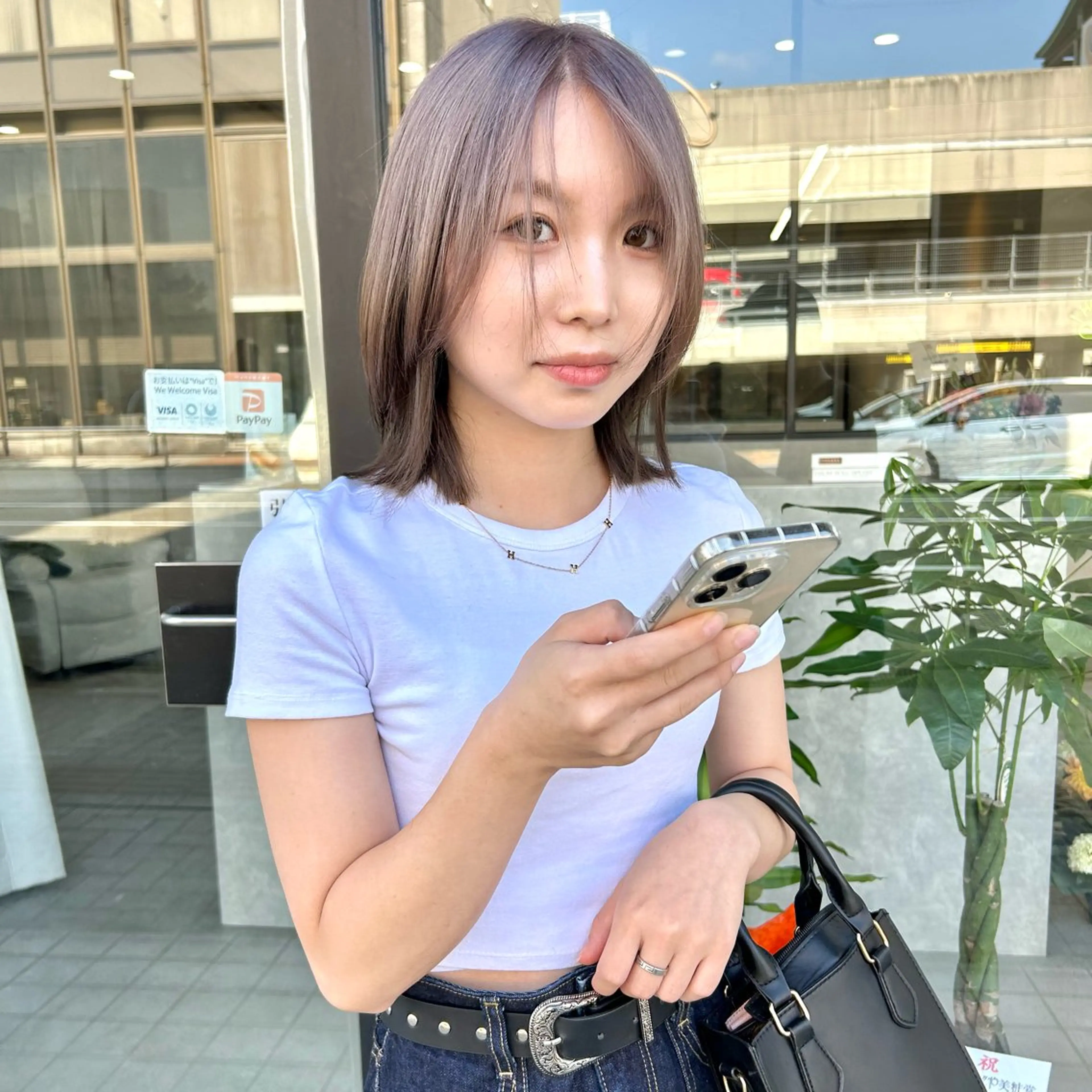 ミディアム カラー ヘアカラー トリートメント mood tatemachiのヘアスタイル