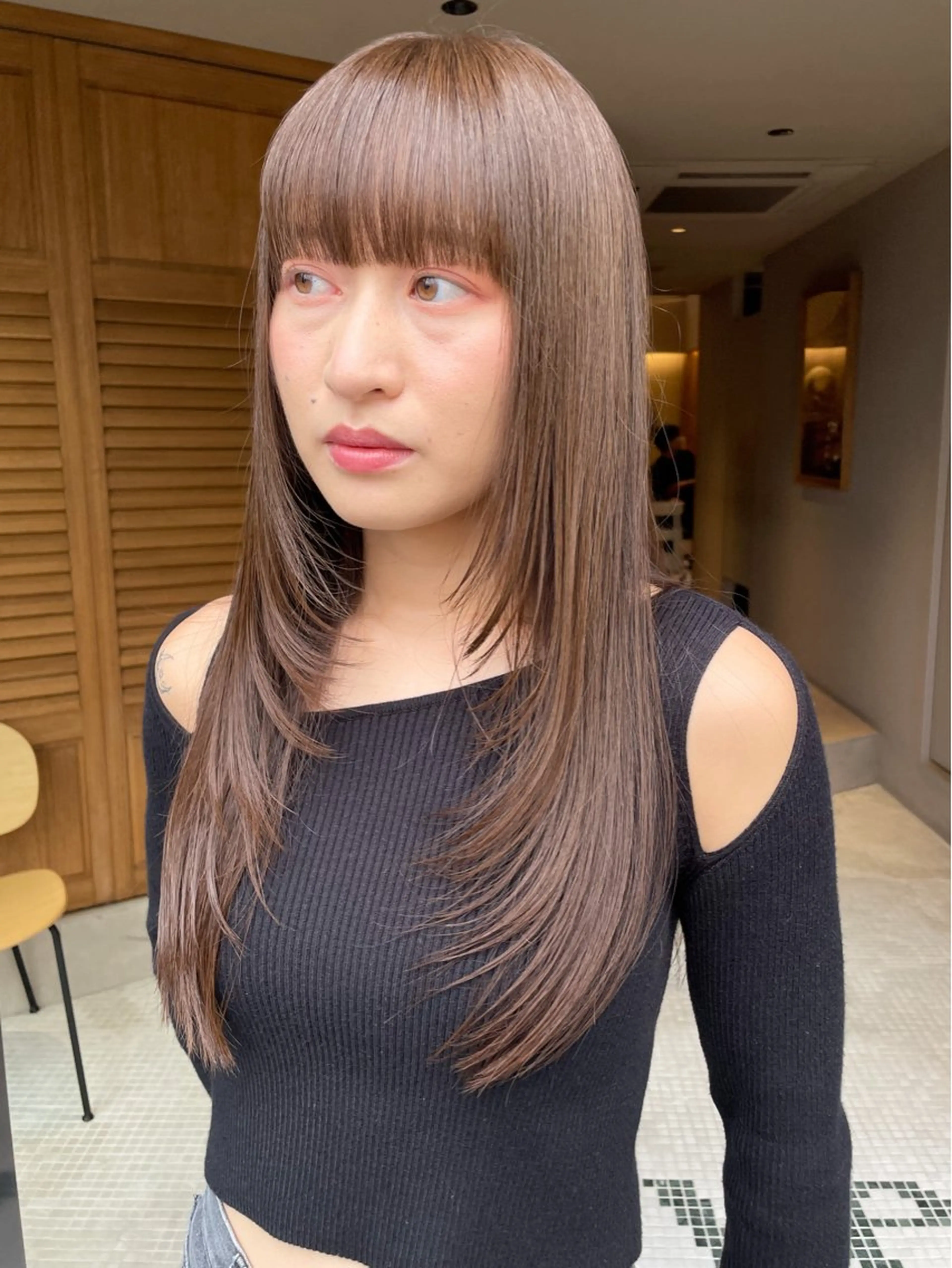セミロング レイヤーカット HIBIKI/原宿 ハッシュカット🪄のヘアスタイル