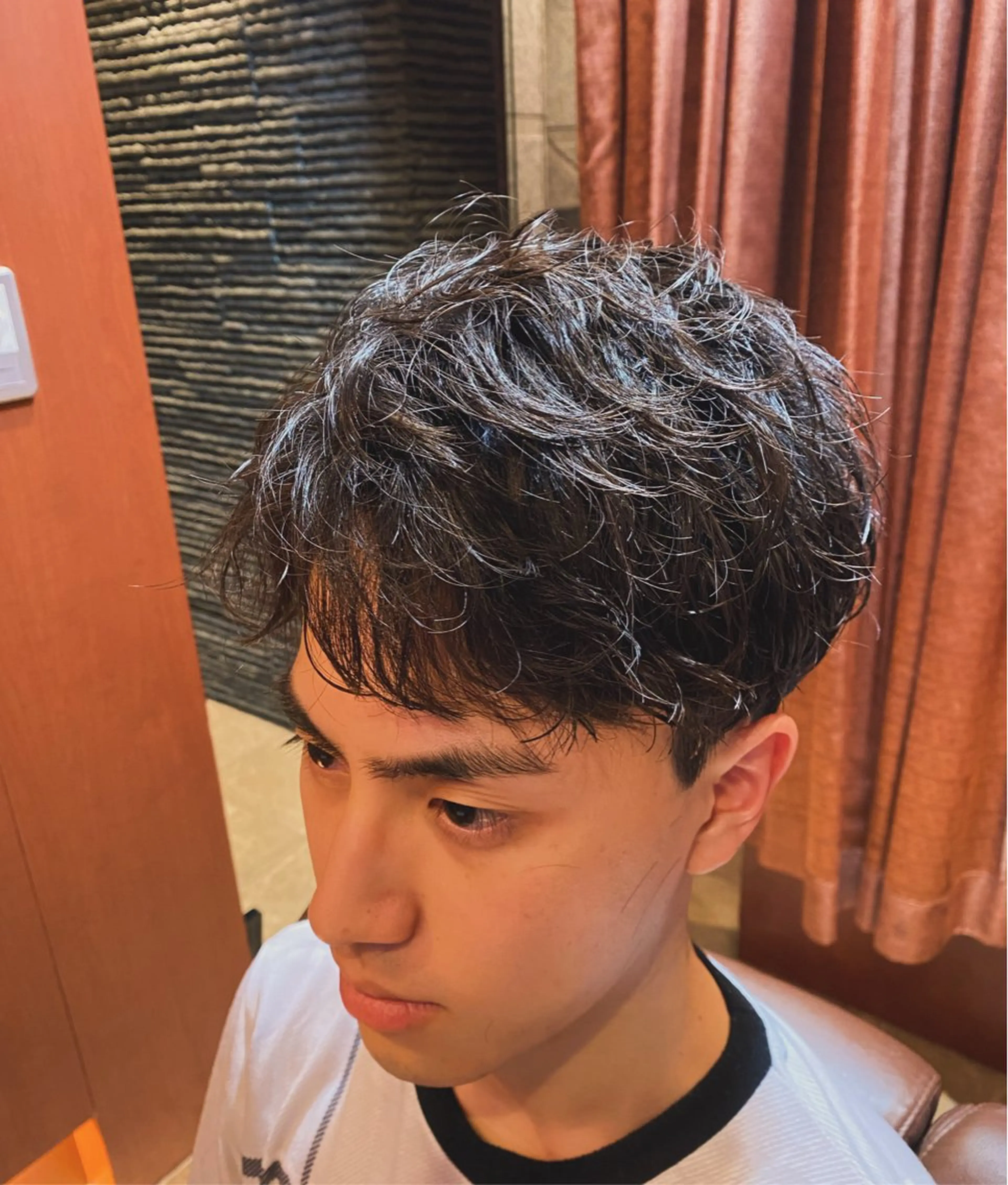 ミディアム 北川 竜也のヘアスタイル