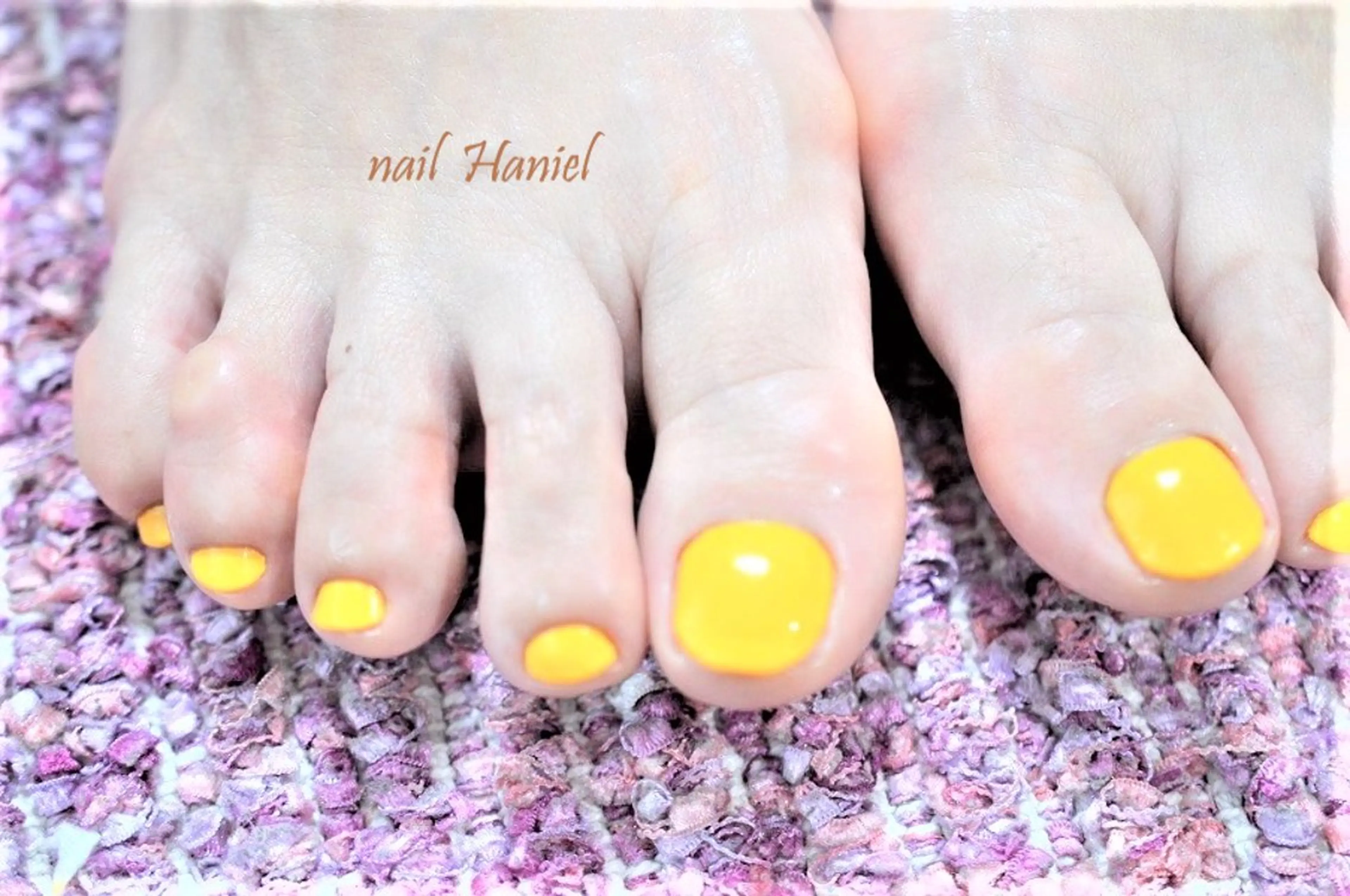 ネイル アートネイル フットネイル ジェルネイル グラデーション オフィスネイル フットネイル nail Haniel所属・半蔵門サロンハニエル 魅神 ちよのネイルデザイン