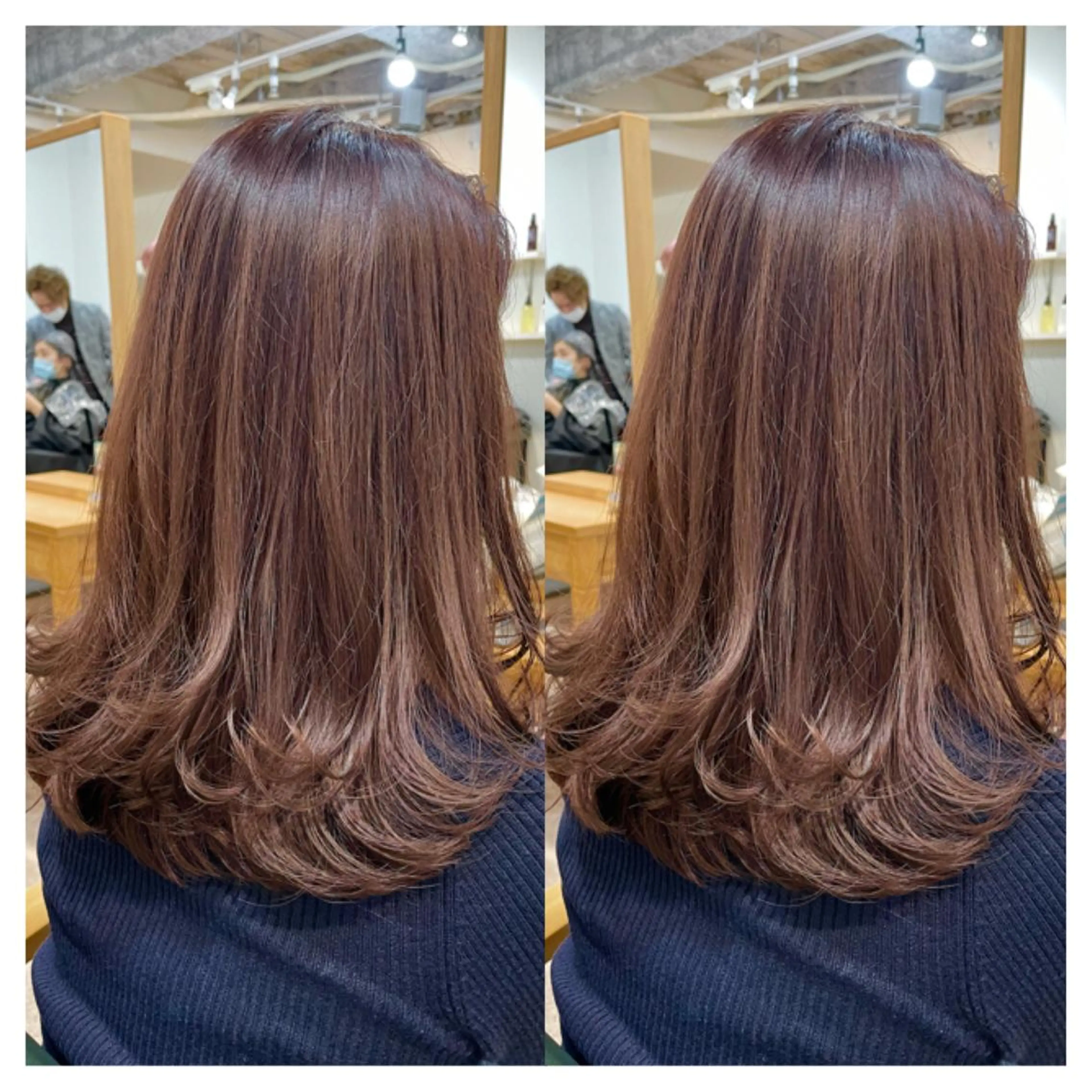 セミロング カラー カット ヘアカラー トリートメント 村山 茉衣のヘアスタイル