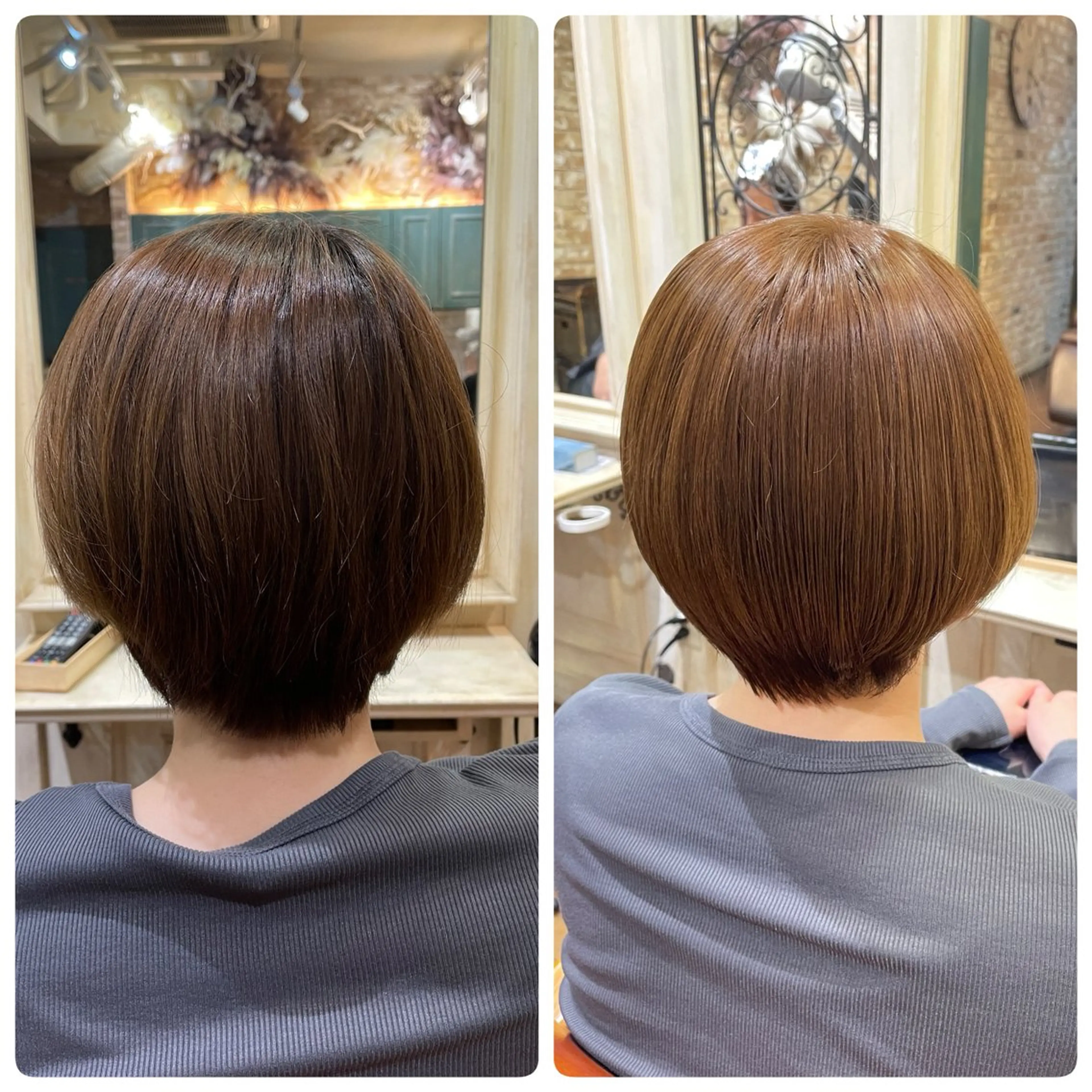 ショート カラー ブラウンカラー 💙かとう なお💙のヘアスタイル