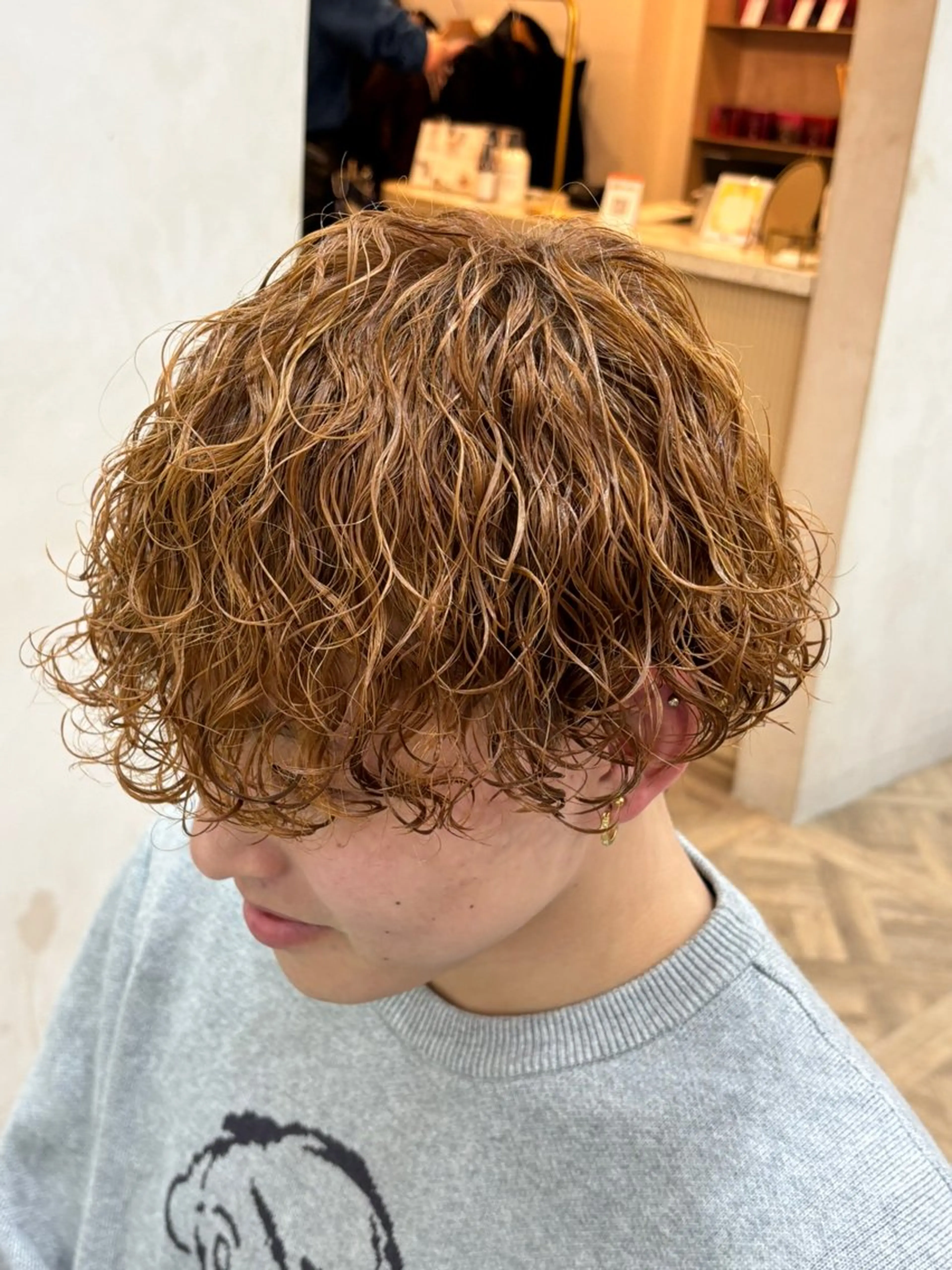ショート パーマ メンズ 波巻きパーマ カット パーマ トリートメント パーマ職人DAIKI ツイスパ/波巻きのヘアスタイル