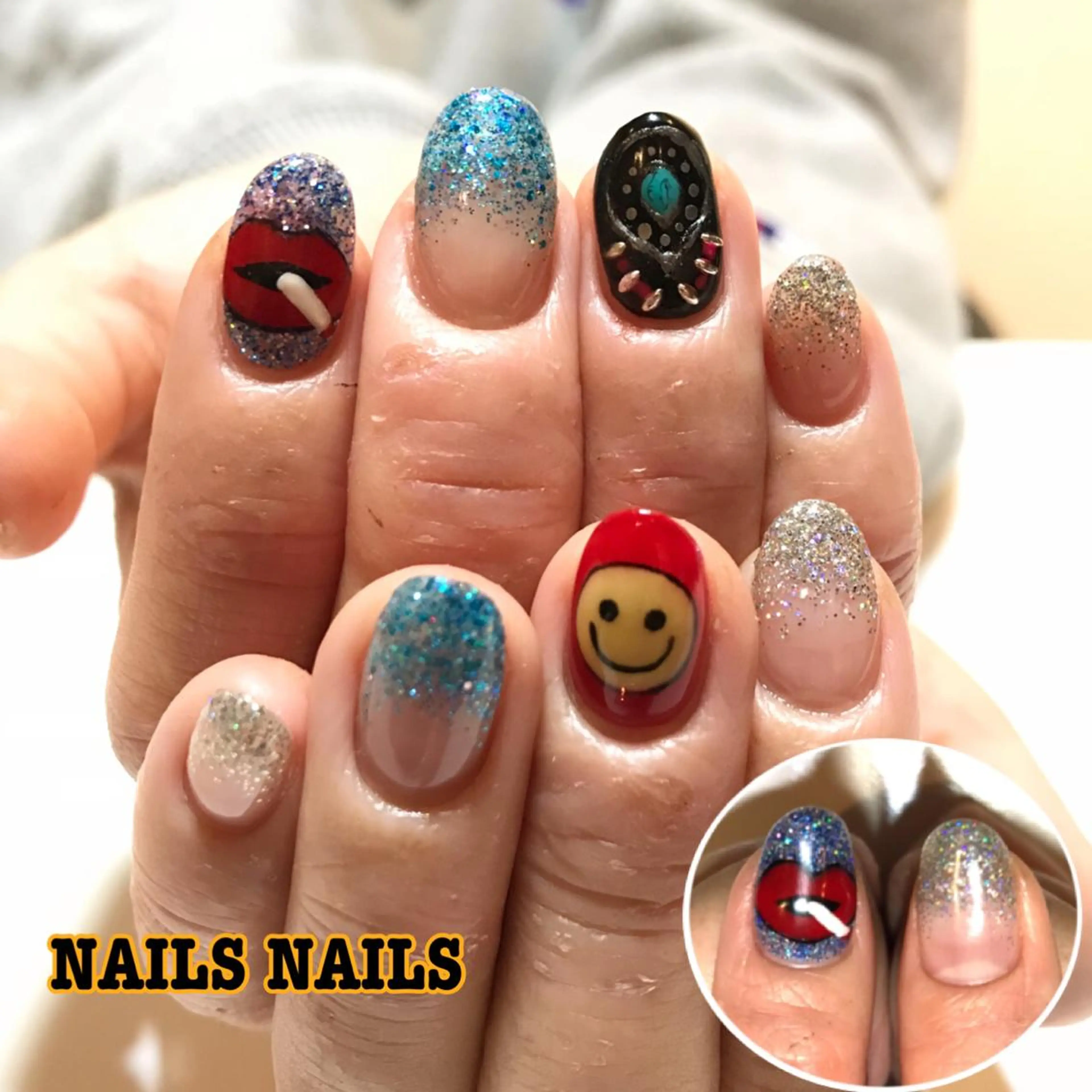 ネイル アートネイル ジェルネイル ラメ(グリッター) ラメグラデーション NAILSNAILS ERIKAのネイルデザイン