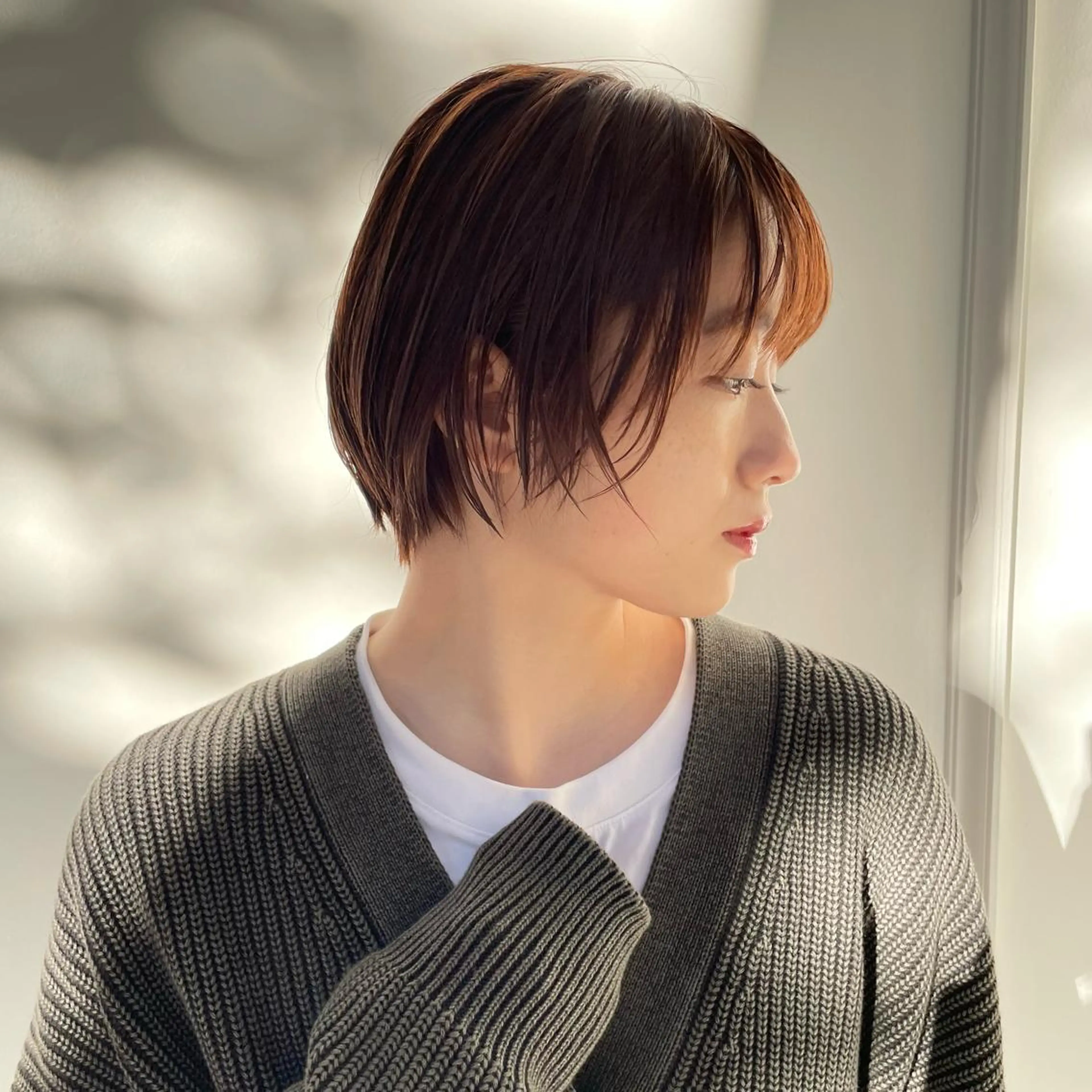 ショート カット ヘアカラー トリートメント 白髪ぼかしシークレッ トハイライト/店長のヘアスタイル