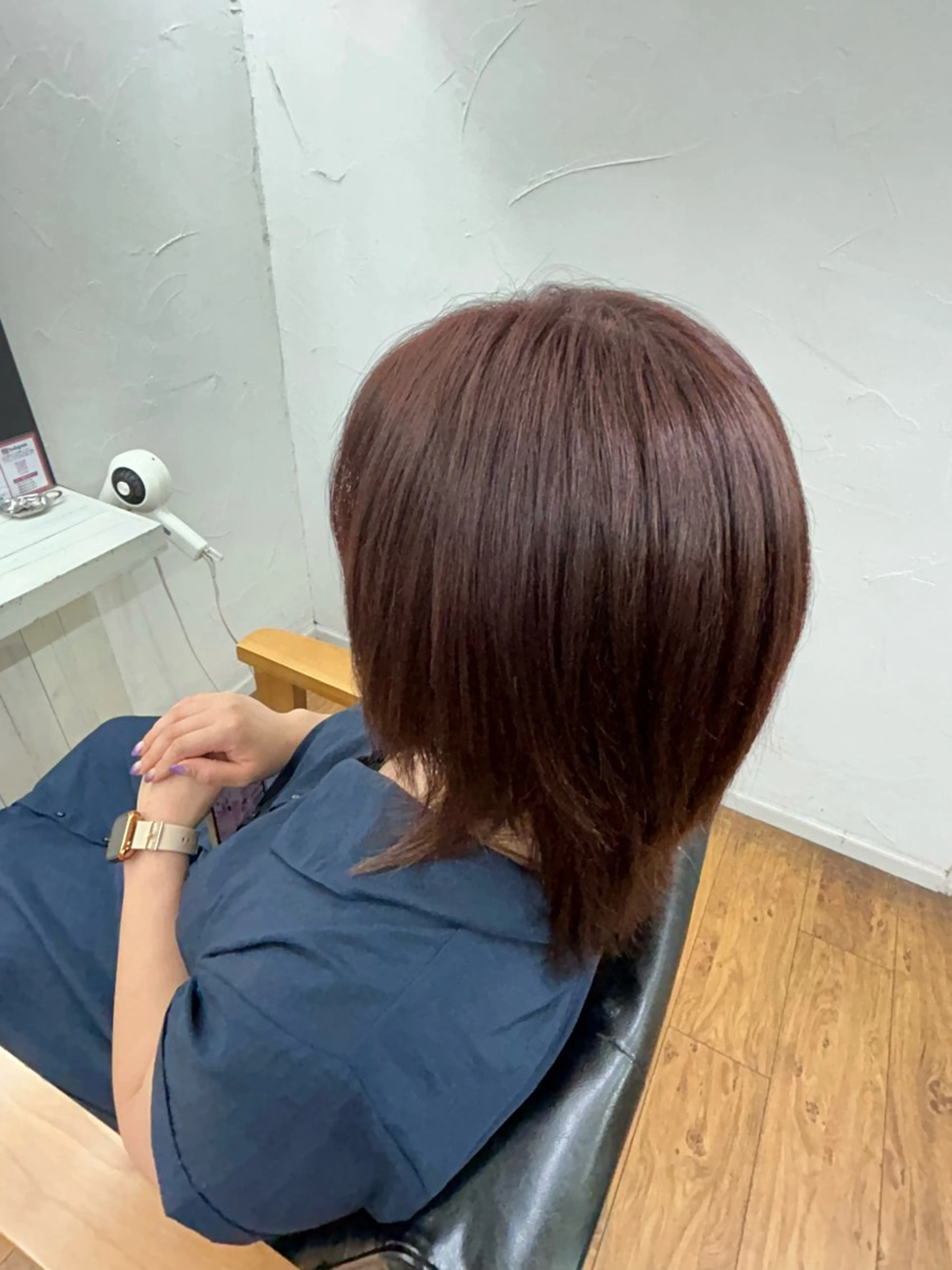 セミロング カラー ヘアカラー 齊藤 礼華のヘアスタイル