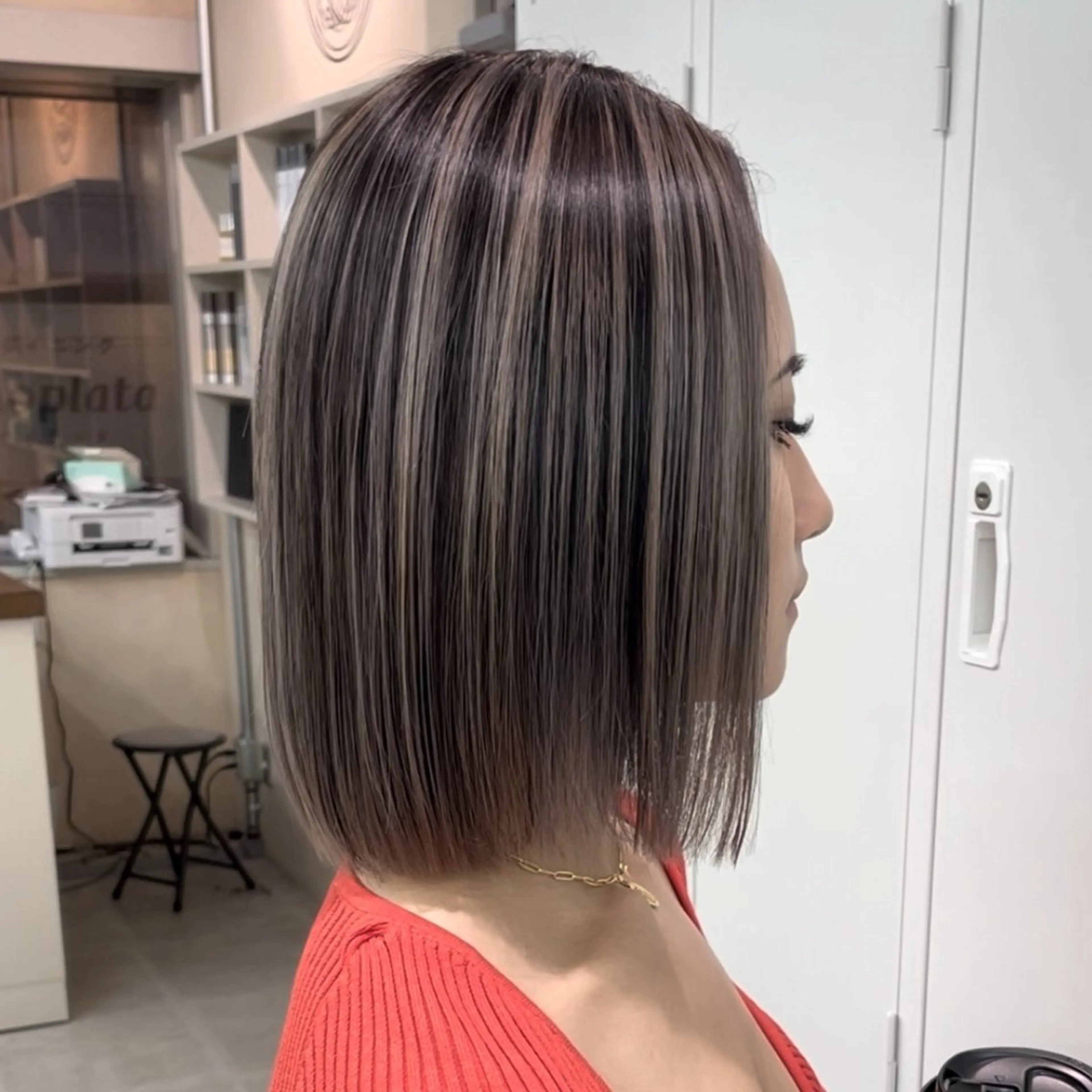 ショート カラー カット ヘアカラー トリートメント 奥山義進/ハイトーン /バレイヤージュのヘアスタイル