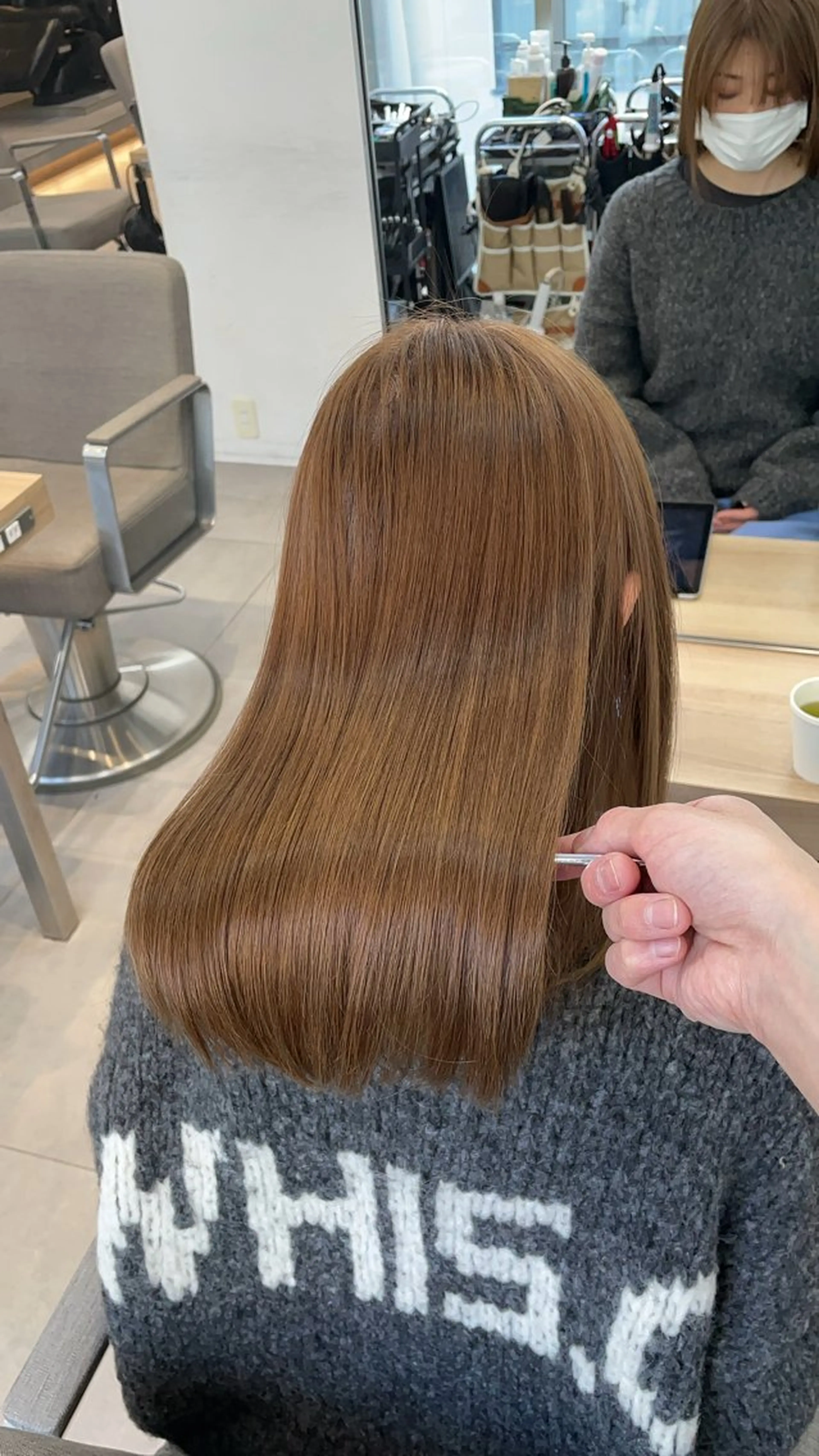 セミロング カット 縮毛矯正 トリートメント ヘッドスパ ✨髪質改善✨美髪 矯正🫧小泉のヘアスタイル