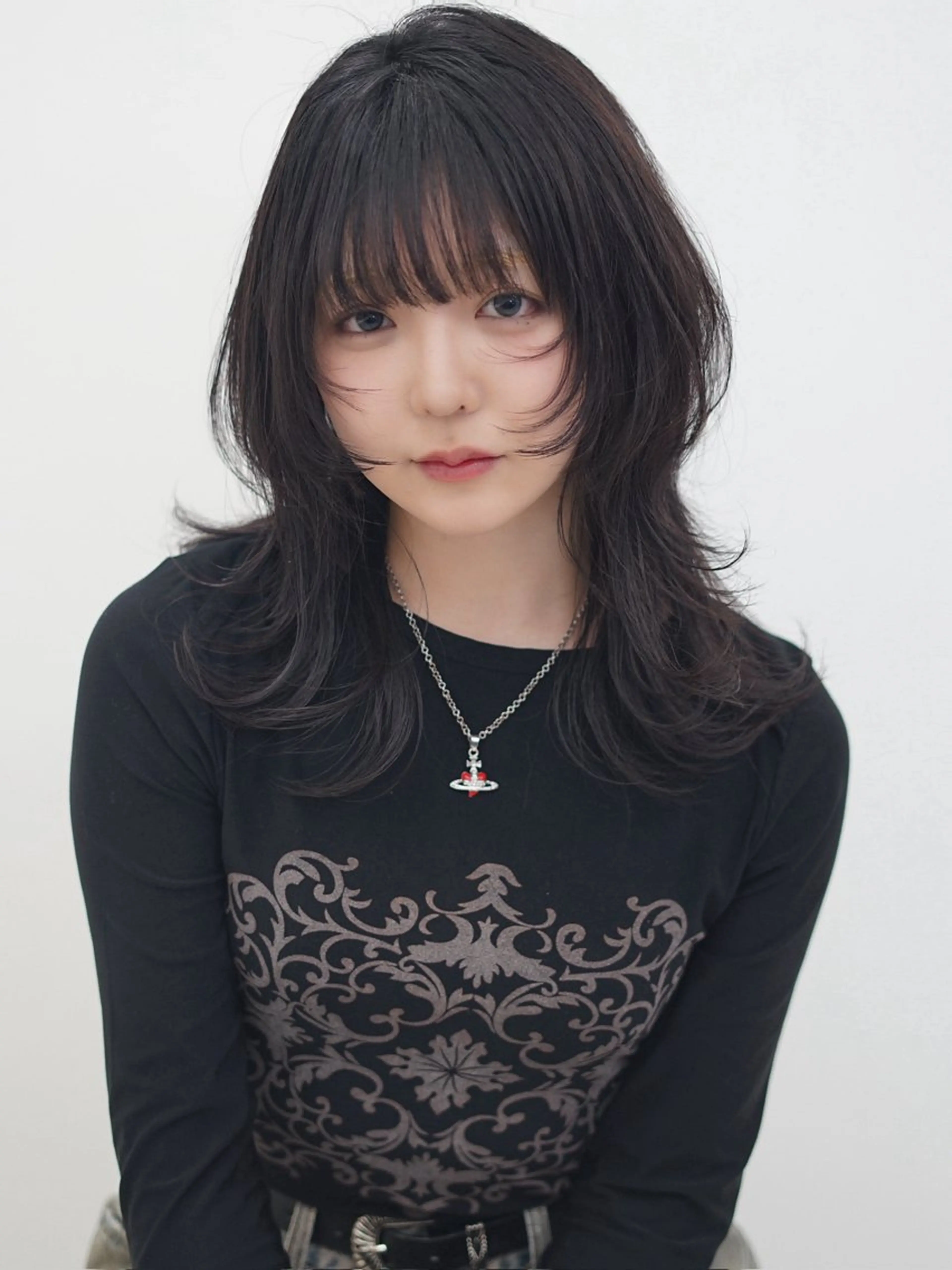 セミロング ウルフカット カット ヘアカラー トリートメント ウルフカット/御園 里奈のヘアスタイル