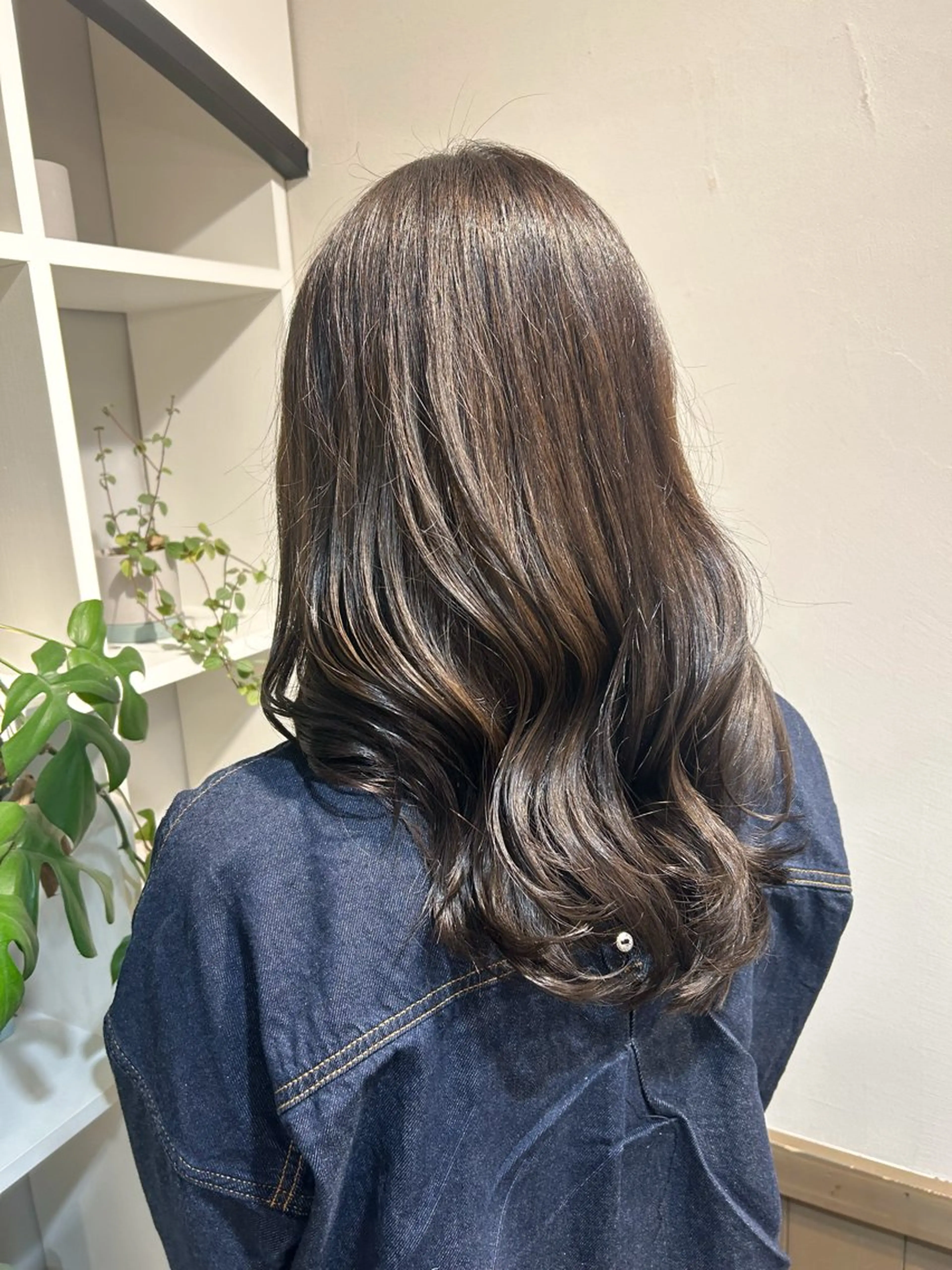 セミロング カラー ヘアアレンジ カット ヘアカラー ヘアセット アレンジ/新宿 透明感カラー/ヤノのヘアスタイル