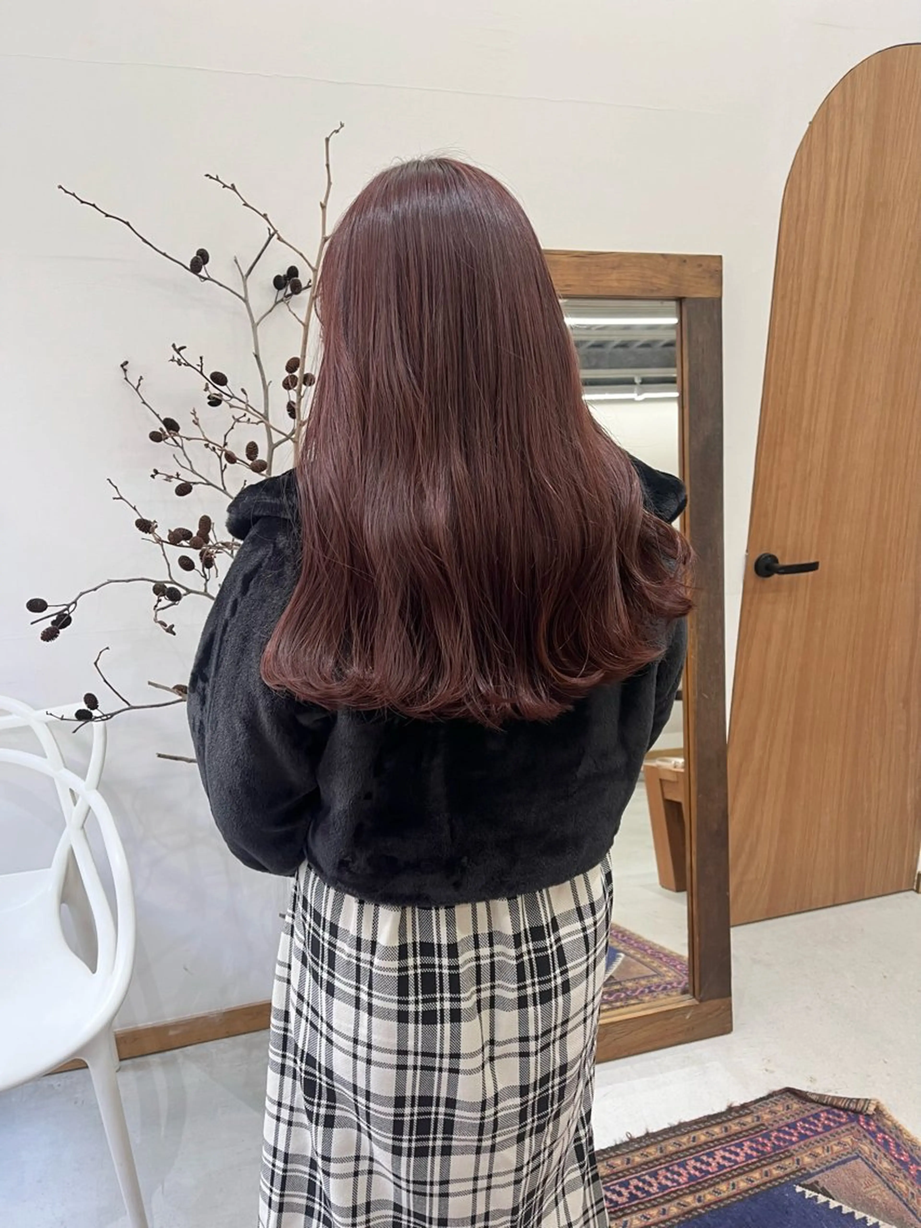 ロング カラー ヘアアレンジ ブリーチ ダブルカラー ラベンダーカラー ブリーチなしカラー オレンジ カット ヘアカラー トリートメント ena/ブリーチなし 暖色・ベージュ🎀のヘアスタイル