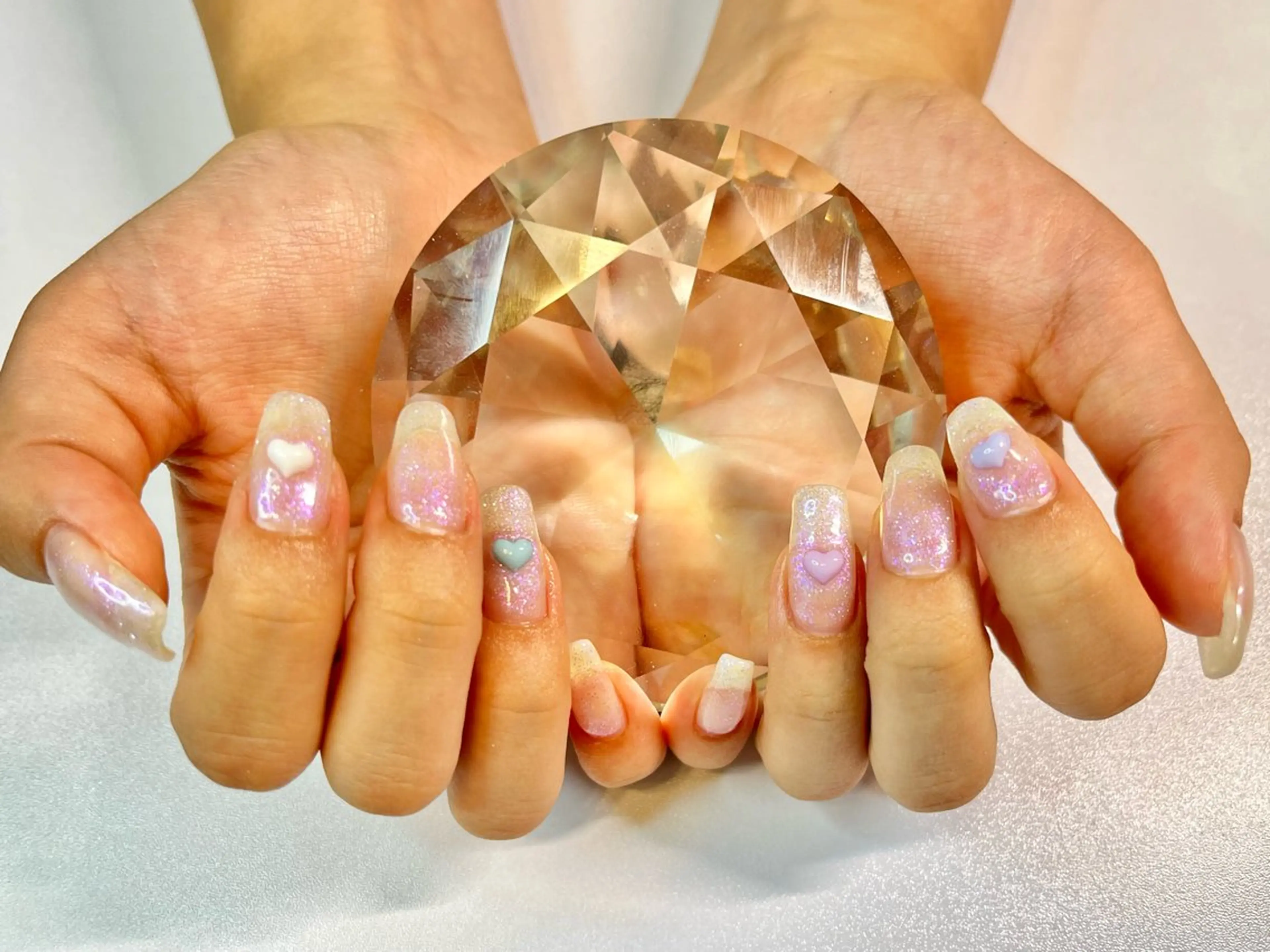 ネイル ハート オフィスネイル ワンカラーネイル シンプルネイル 夏ネイル ハンドネイル N's Nailのネイルデザイン