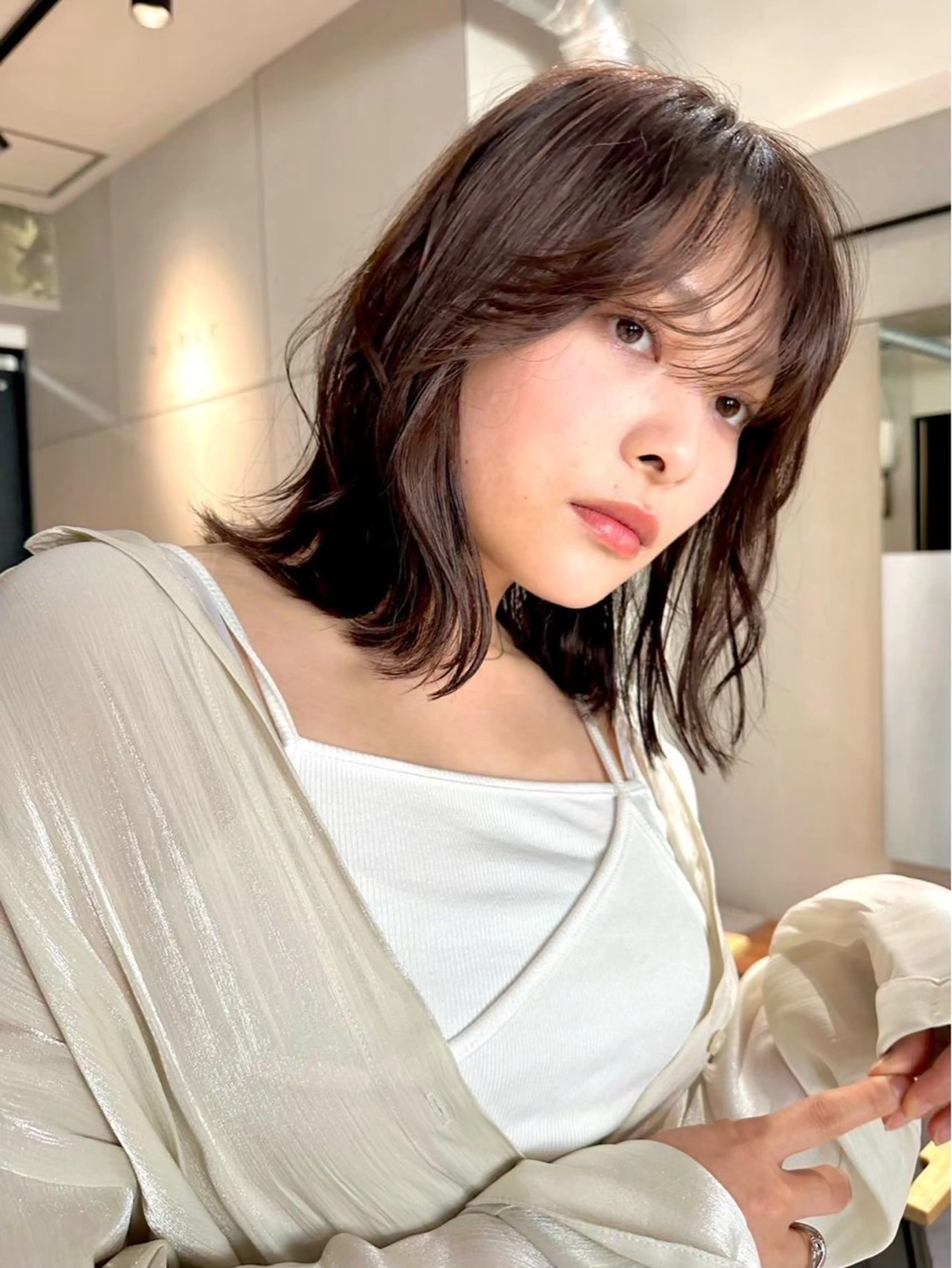 ミディアム カラー パーマ 💍🧸カラーモデル 募集中🧸💍のヘアスタイル