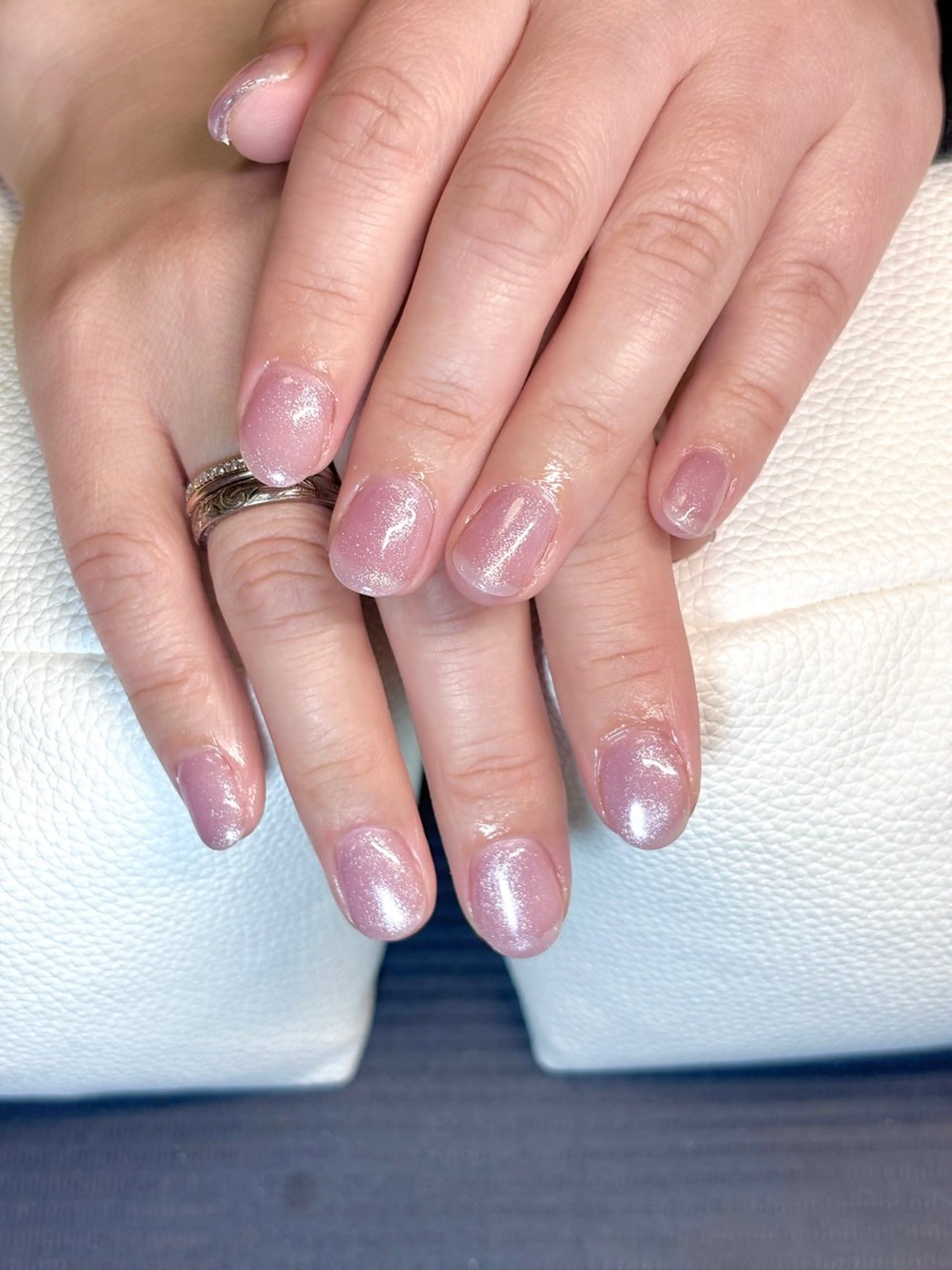 ネイル ラメ(グリッター) ワンカラーネイル パープル Millé nail(ミレネイル)所属・Millé nail /MIKUのネイルデザイン