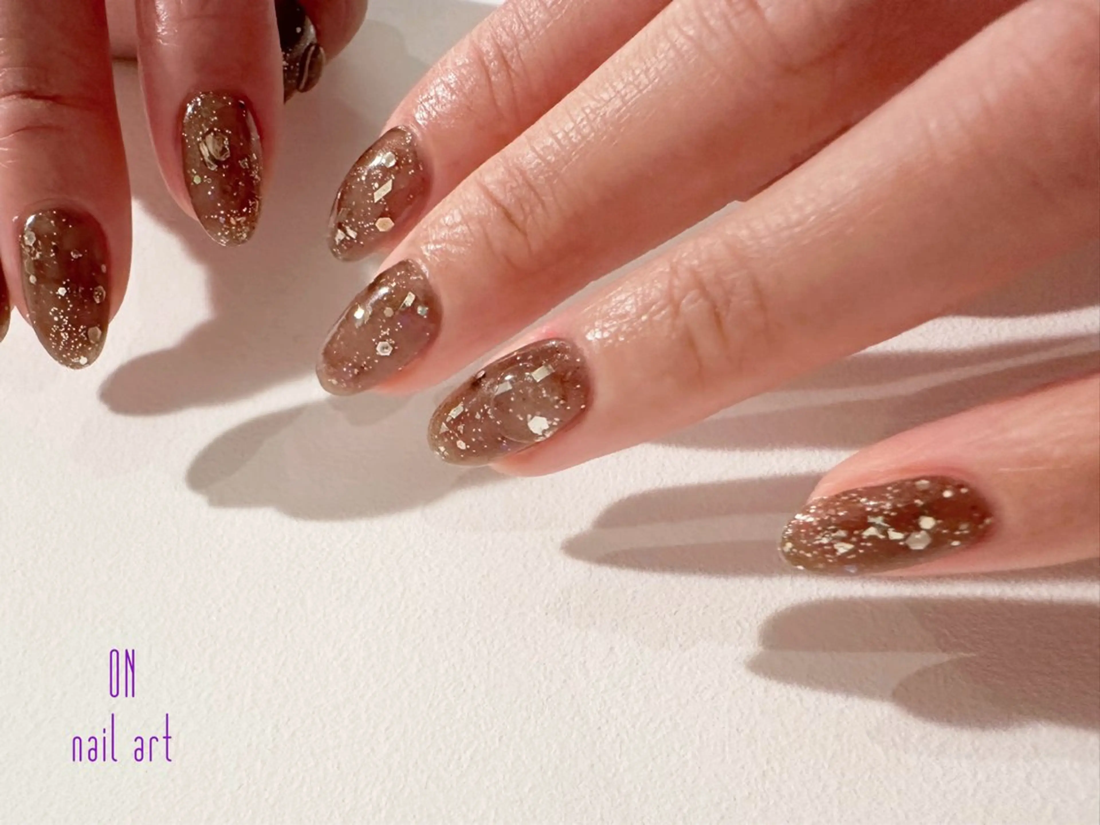 ネイル キラキラネイル ラメ(グリッター) ON nail artのネイルデザイン